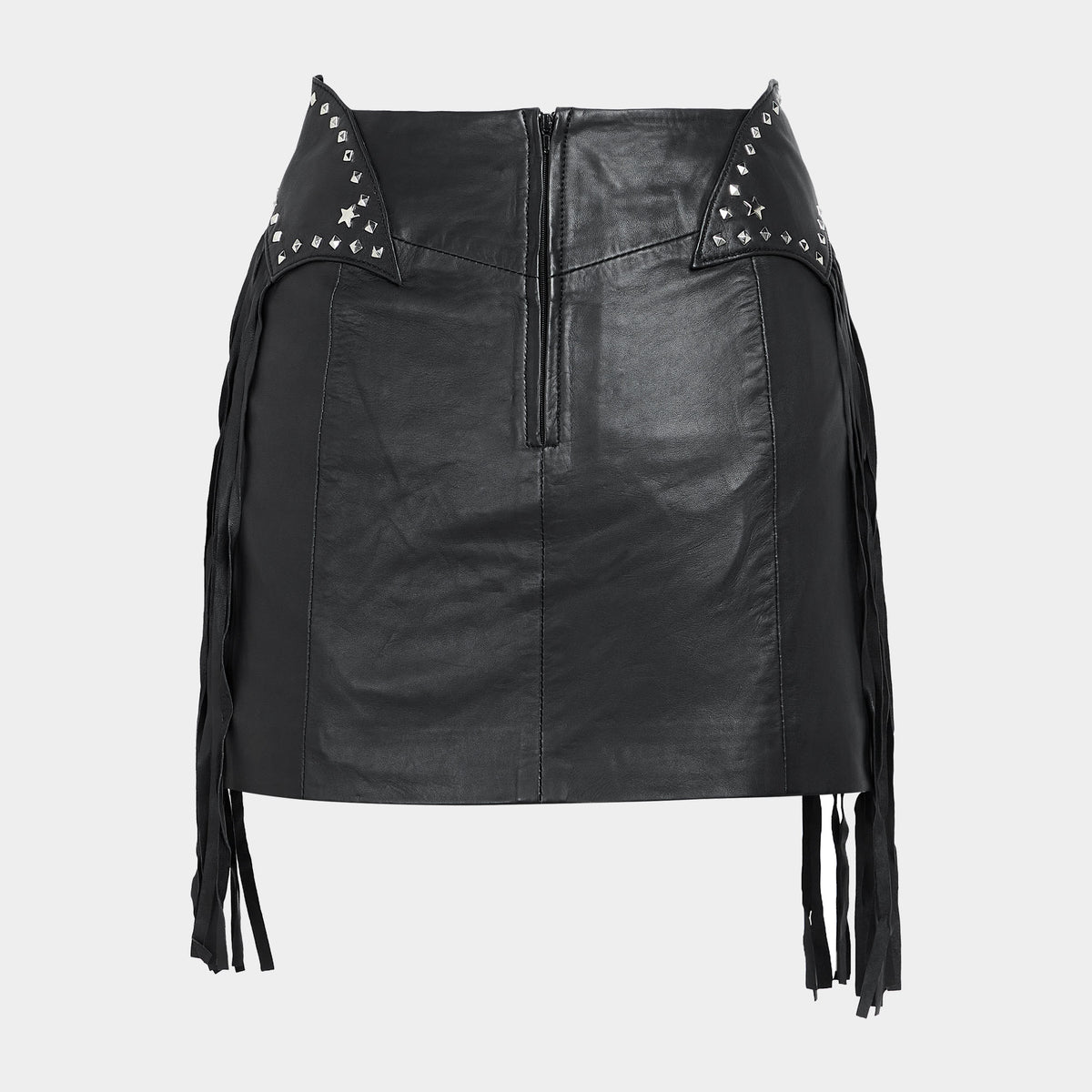 Faux Leather Skirt in Slate – Urbancode London