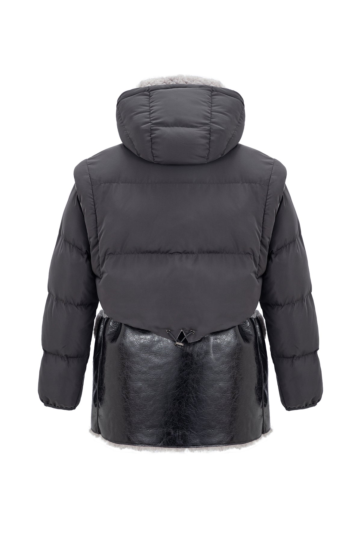 Reversible belted coat in Black