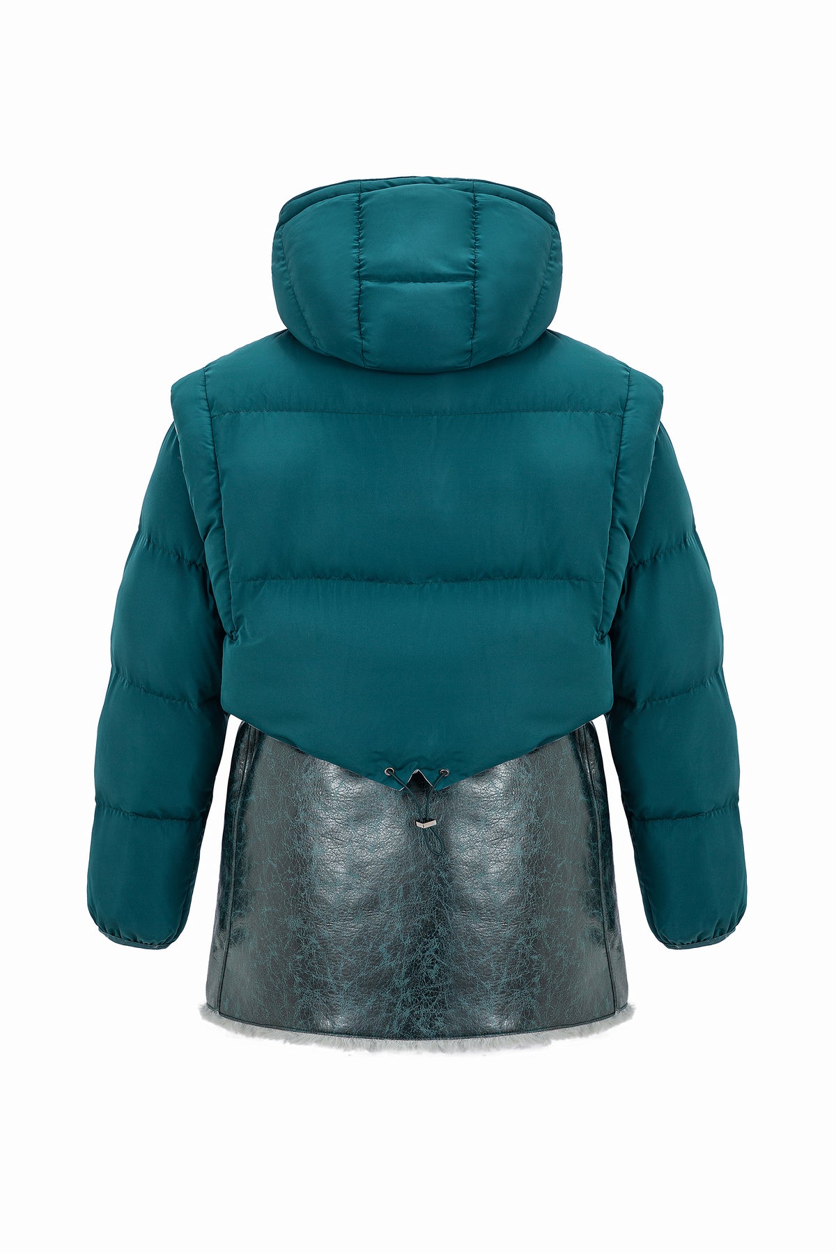 Reversible belted coat in Malachite