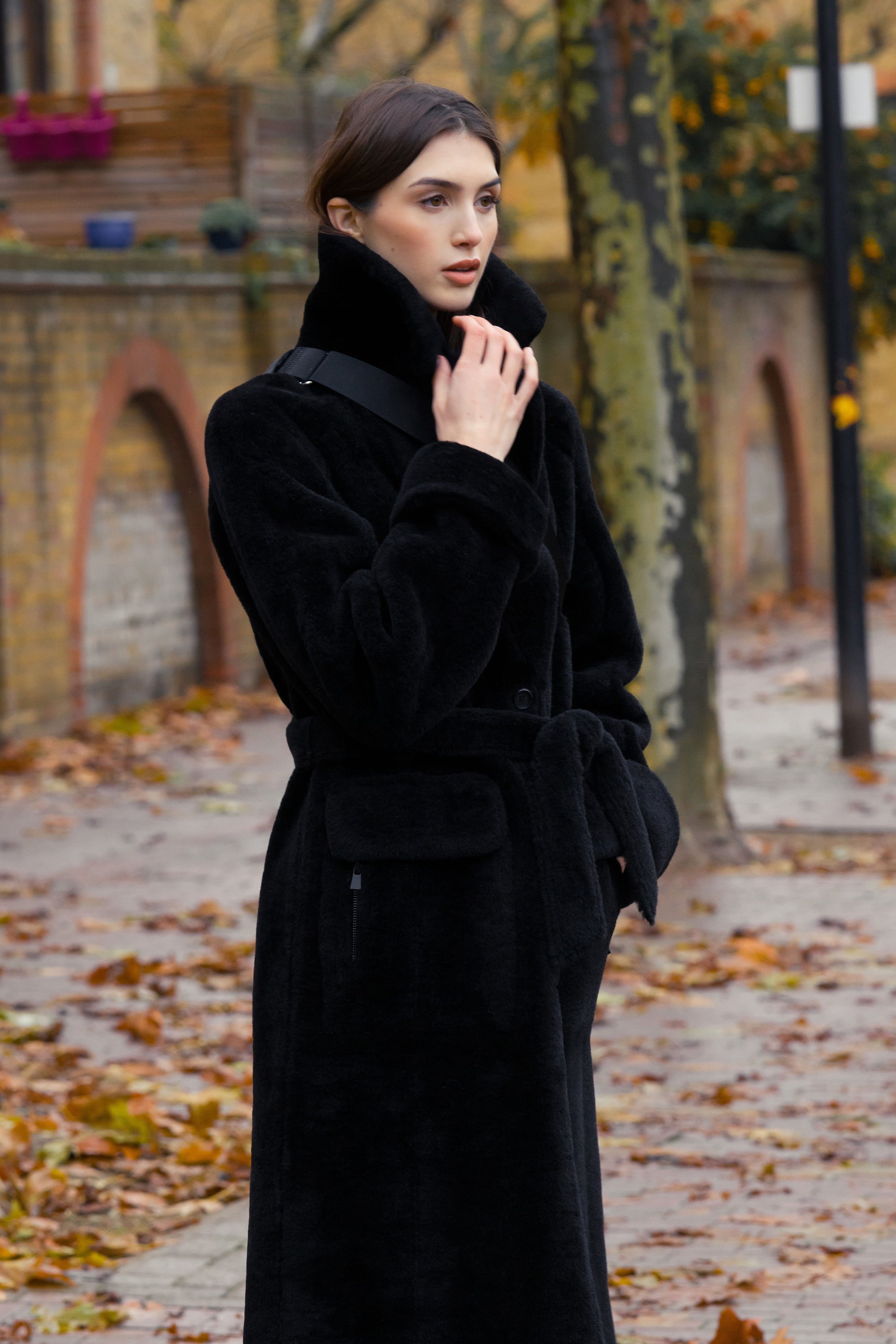 Reversible Teddy coat in Black Urbancode London