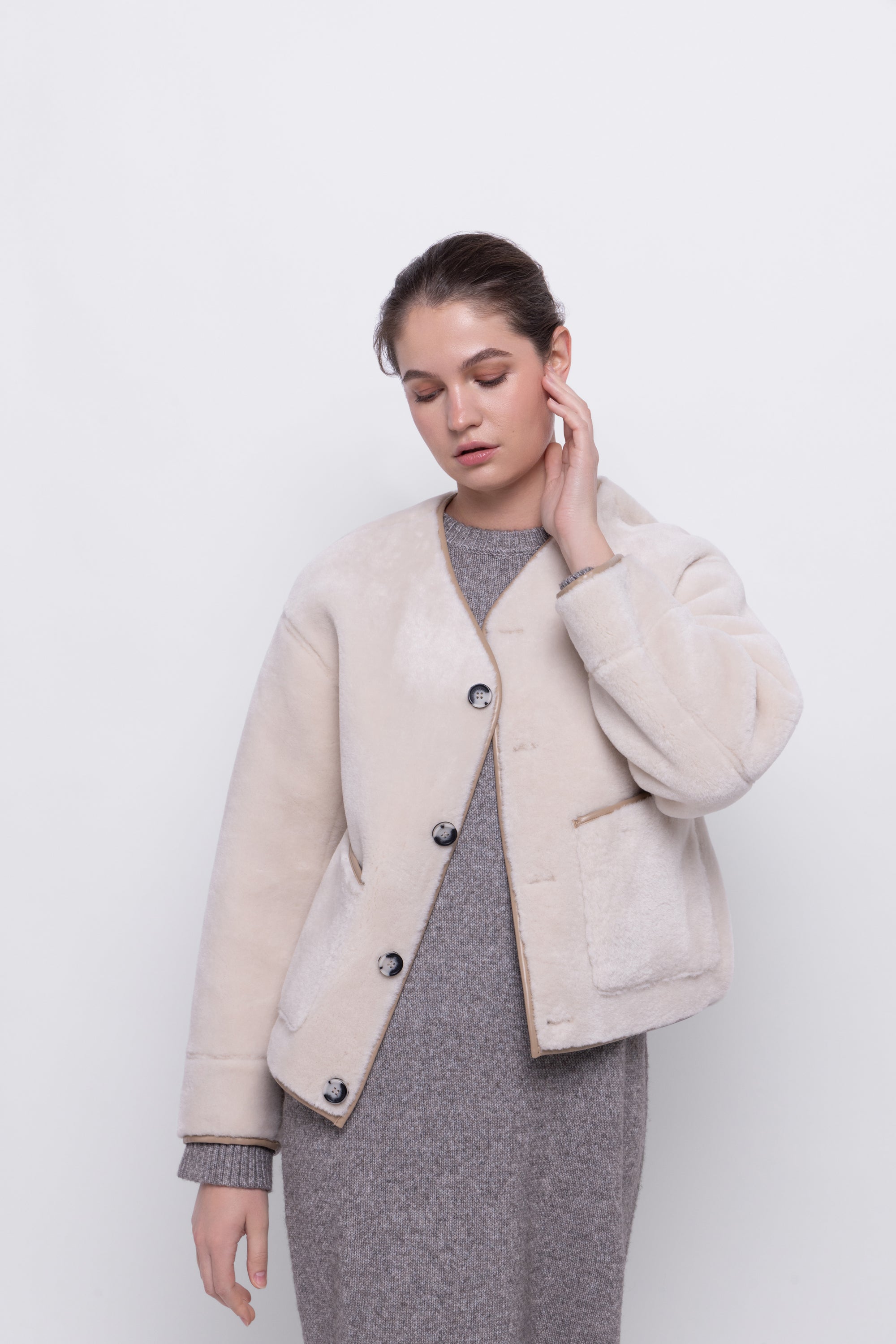 Reversible Blouson in Rice