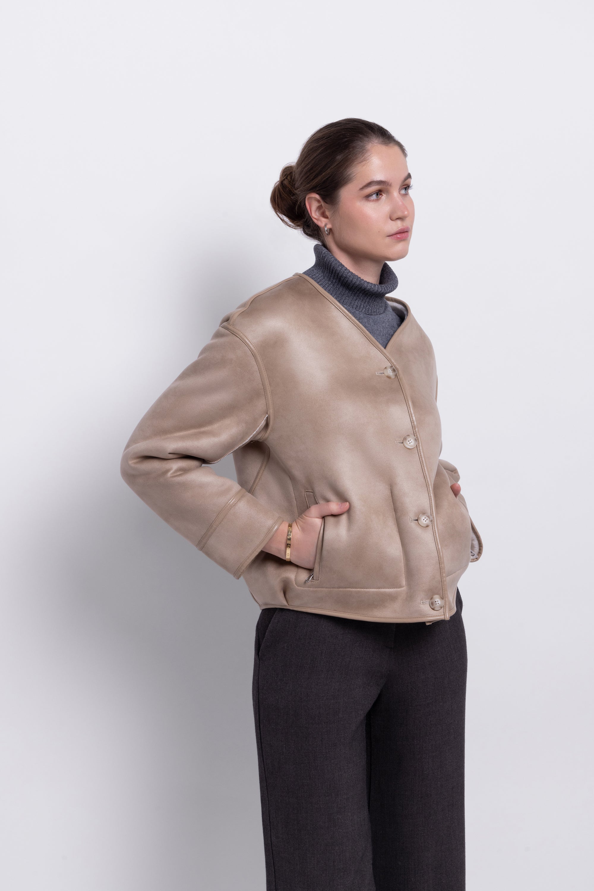 Reversible Blouson in Rice