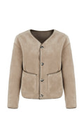 Reversible Blouson in Taupe
