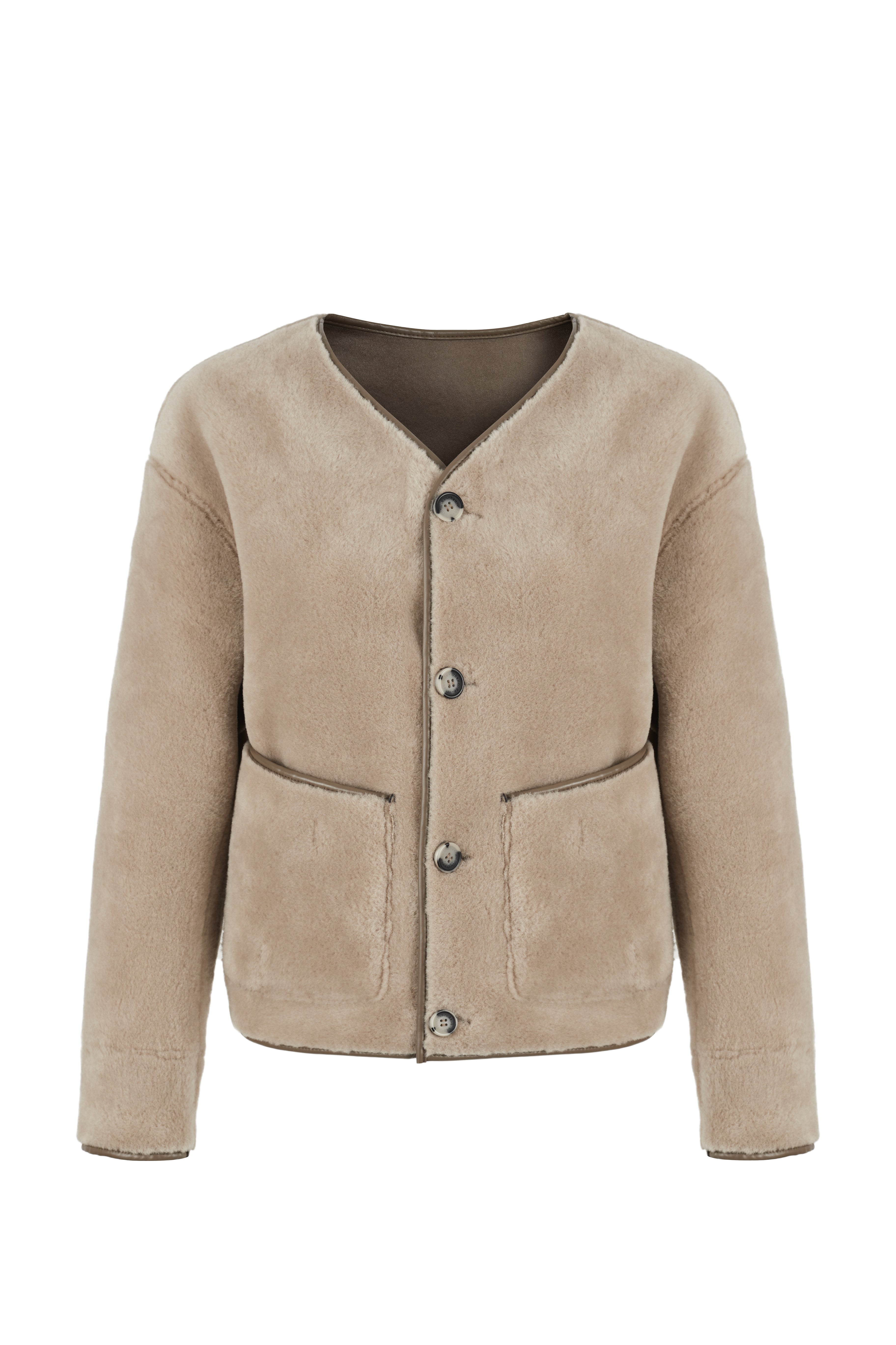 Reversible Blouson in Taupe