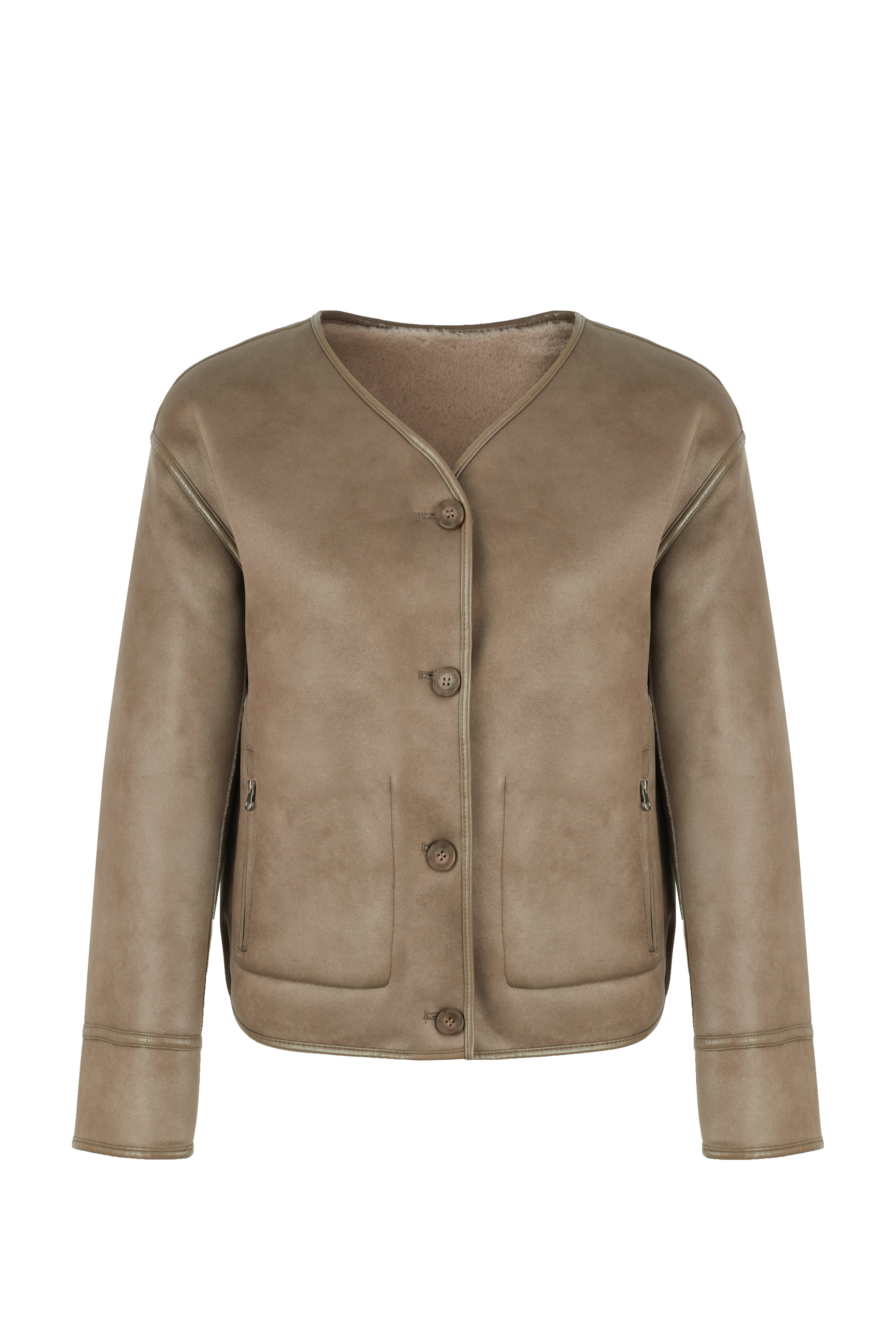 Reversible Blouson in Taupe