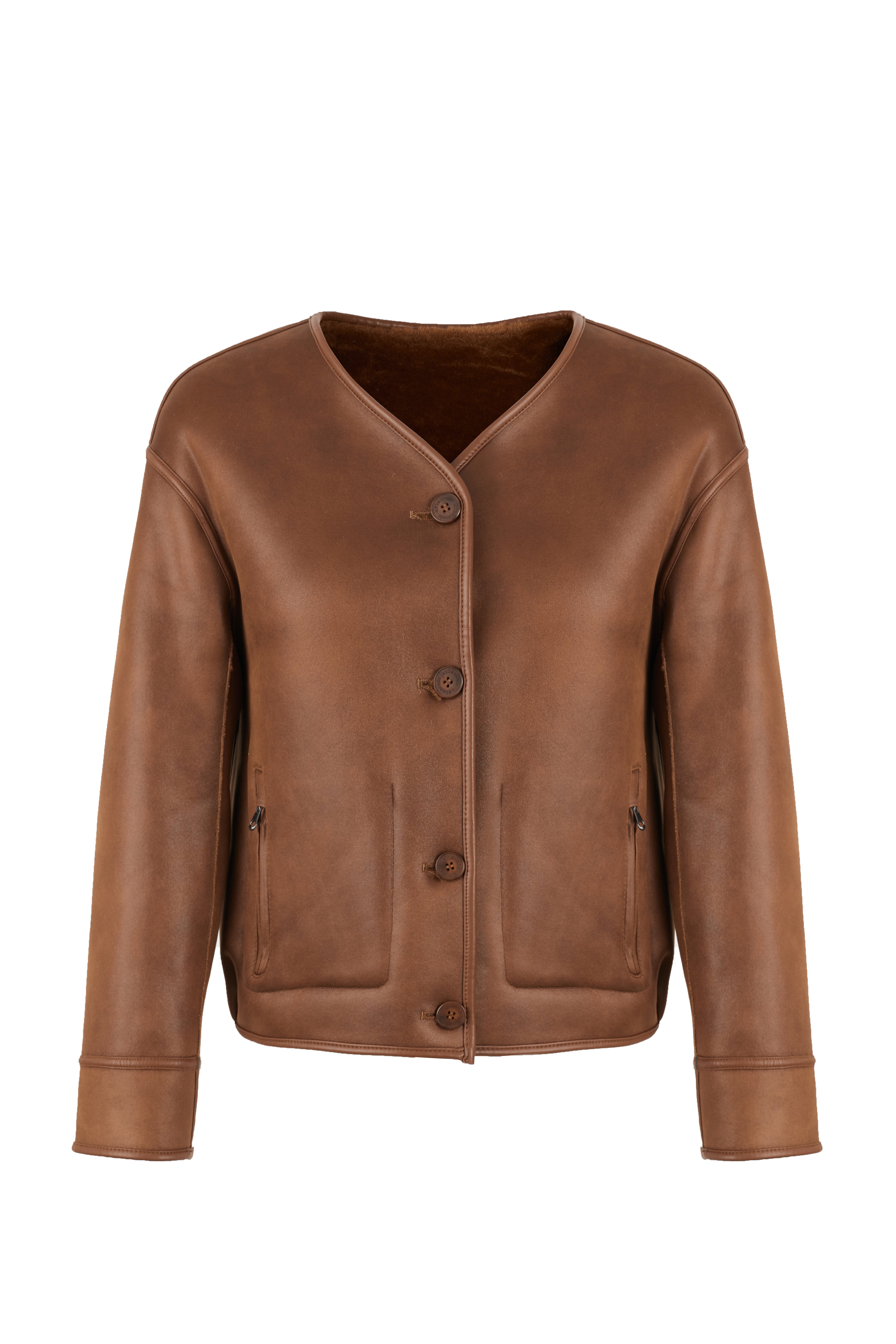 Reversible Blouson in Toffee