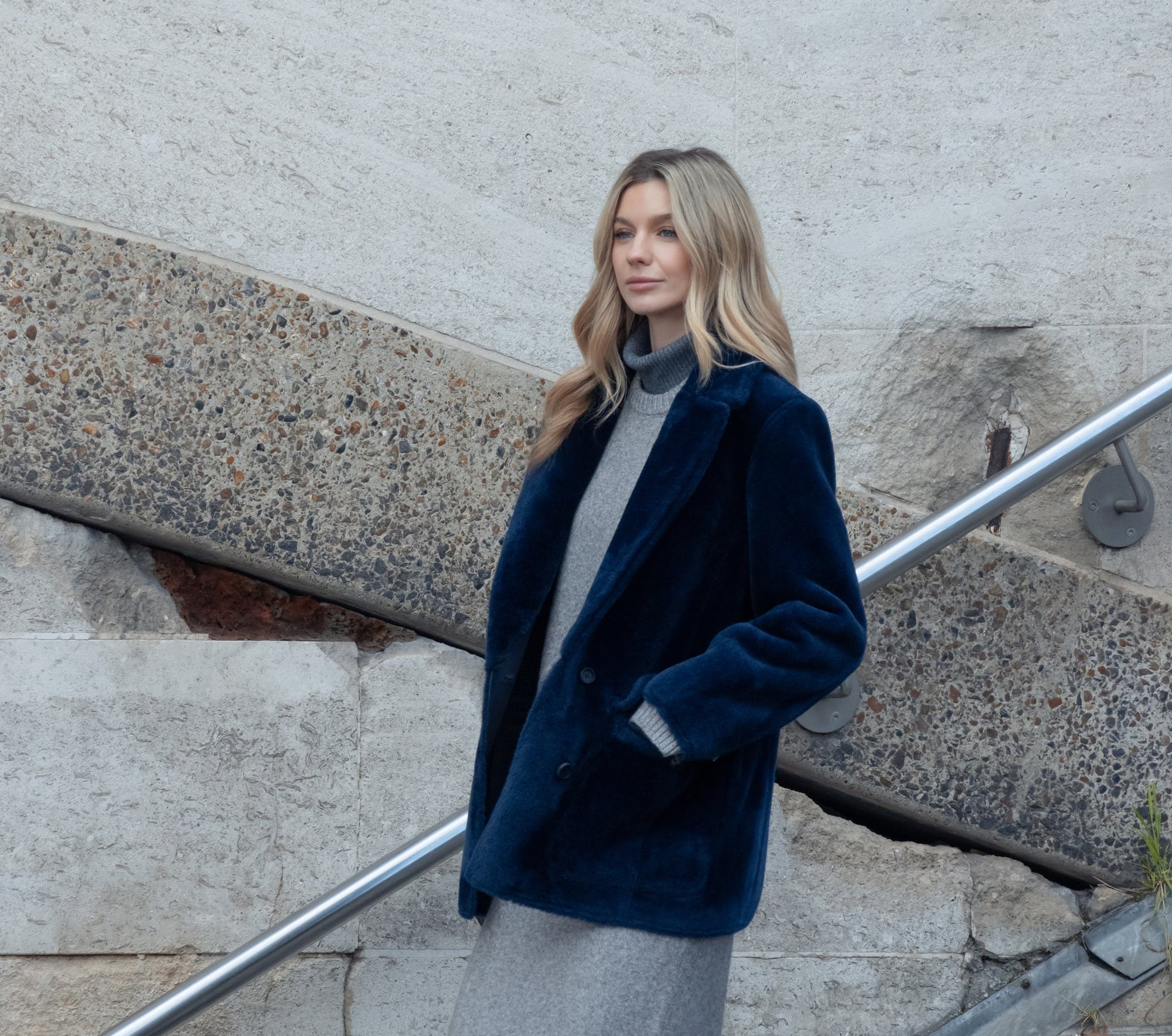 Reversible Blazer in Navy