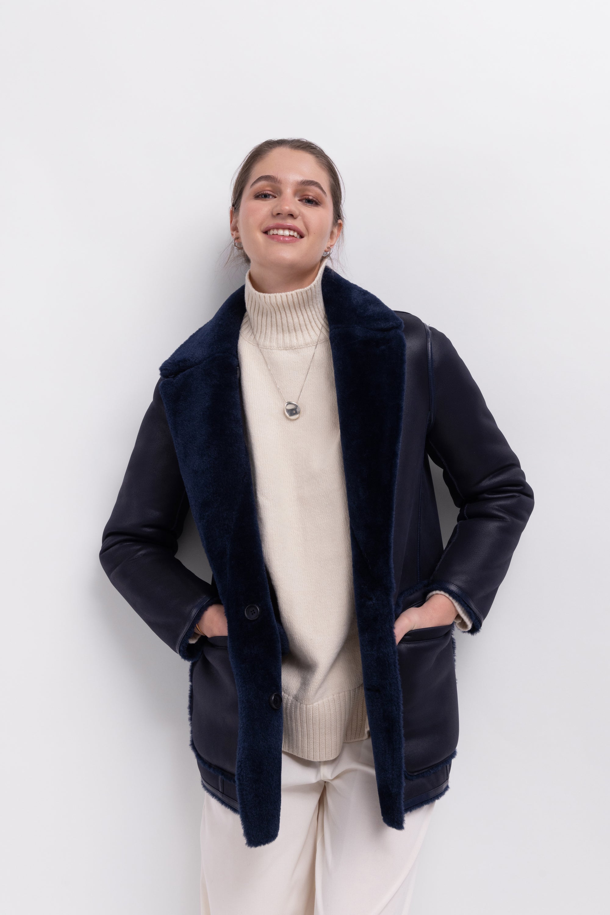 Reversible Blazer in Navy