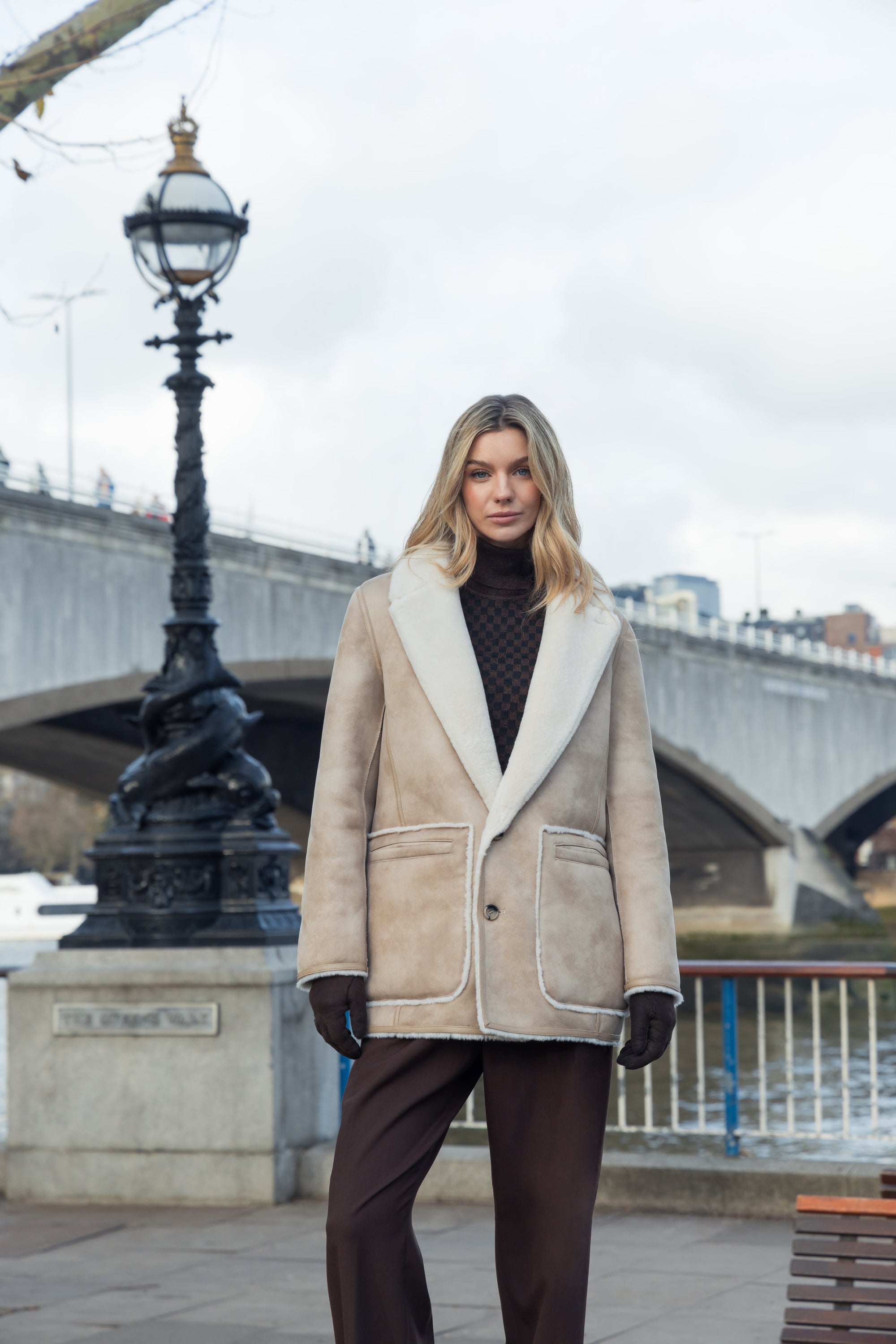 Reversible Blazer in Rice