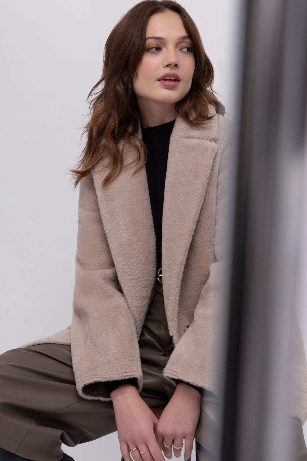 Reversible Blazer in Taupe