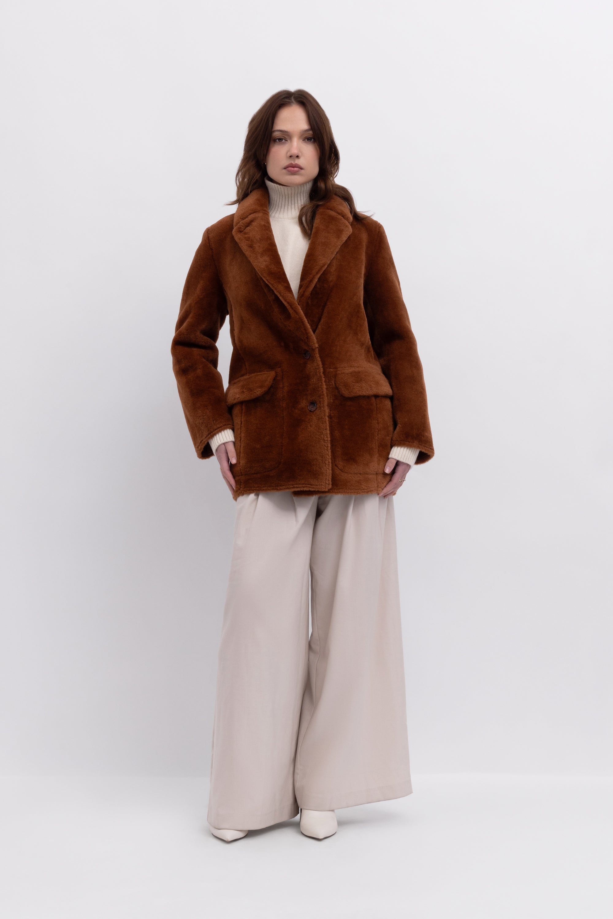 Reversible Blazer in Toffee