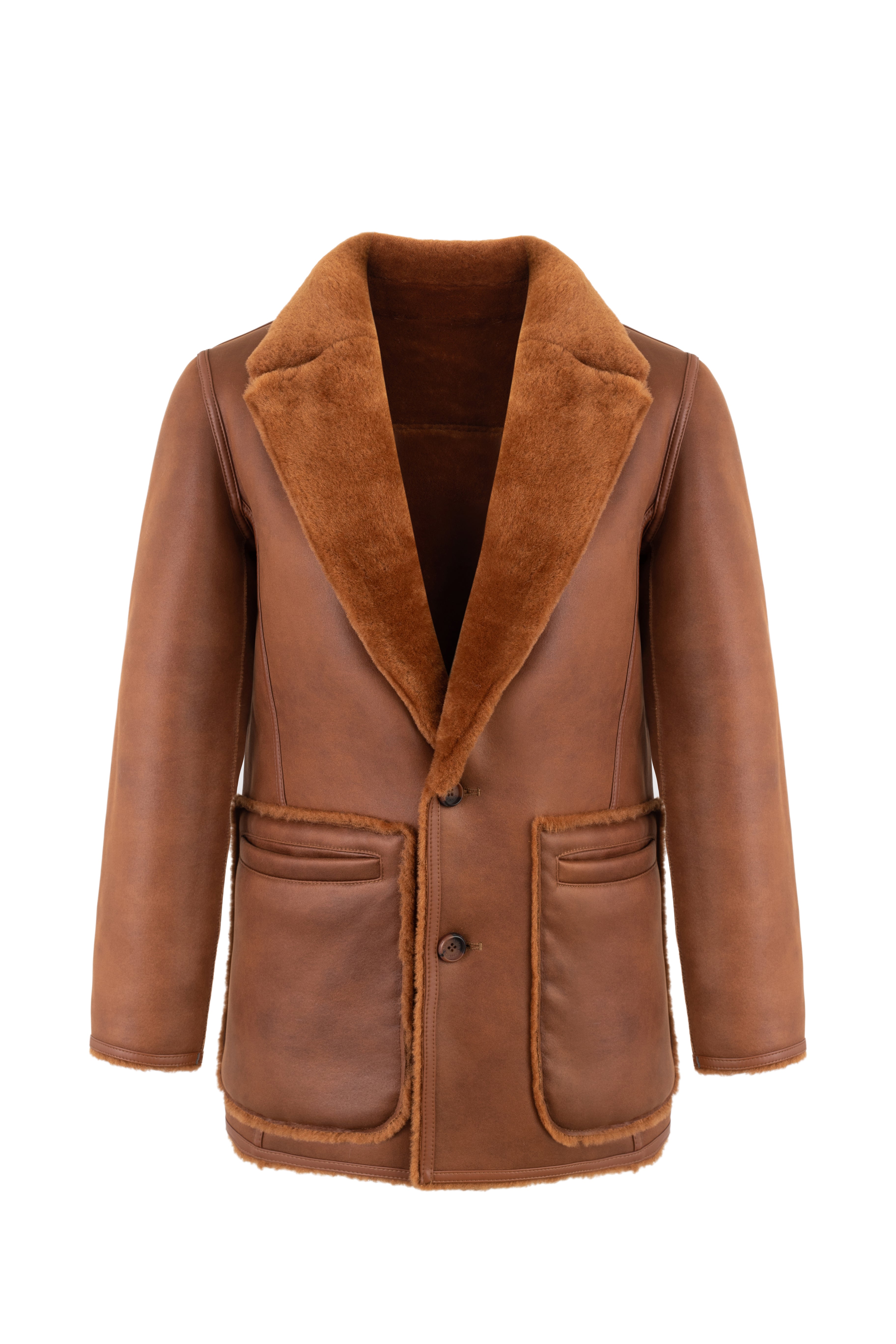 Reversible Blazer in Toffee