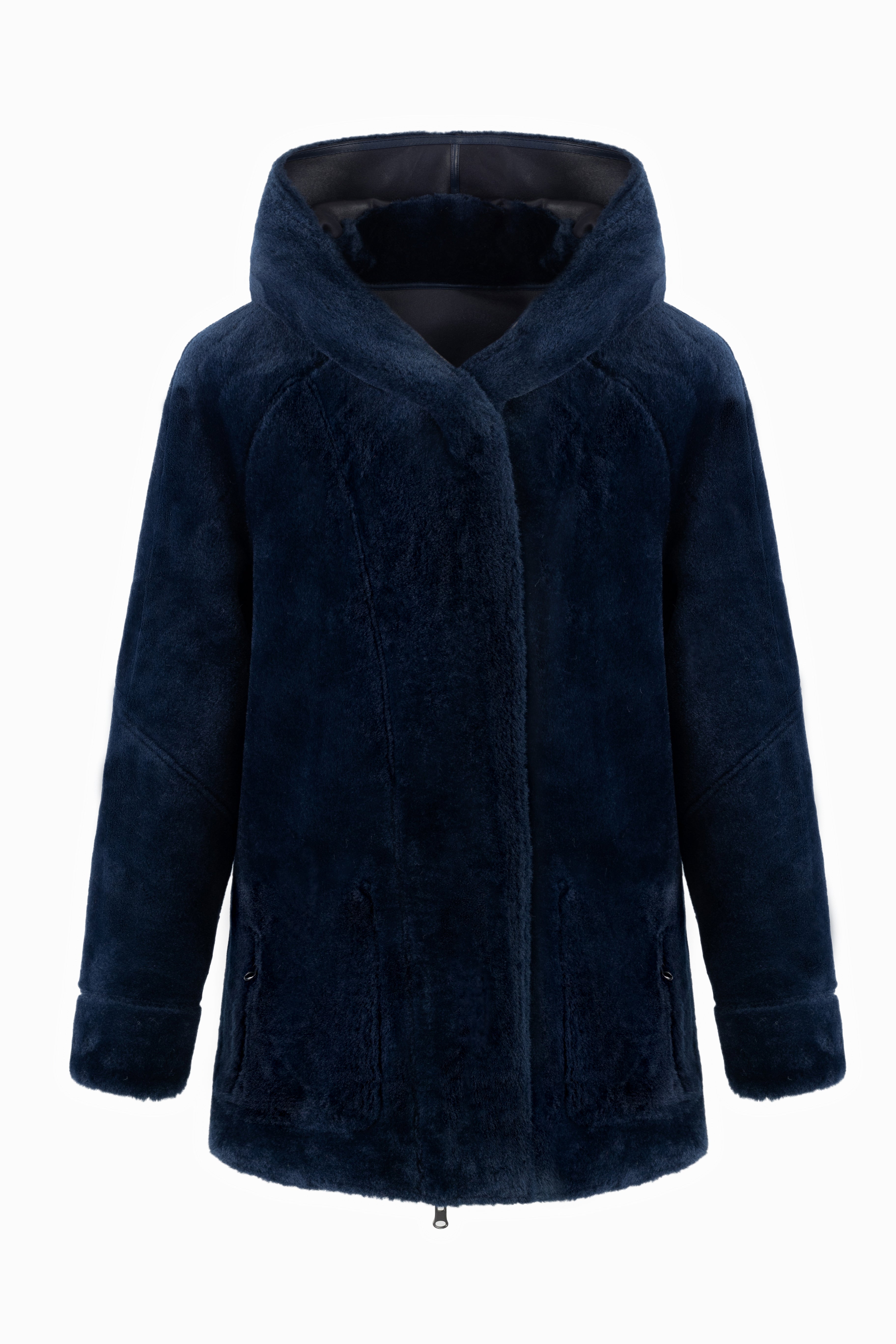 Reversible Hooded Jacket in Navy