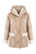 Reversible Hooded Jacket in Rice