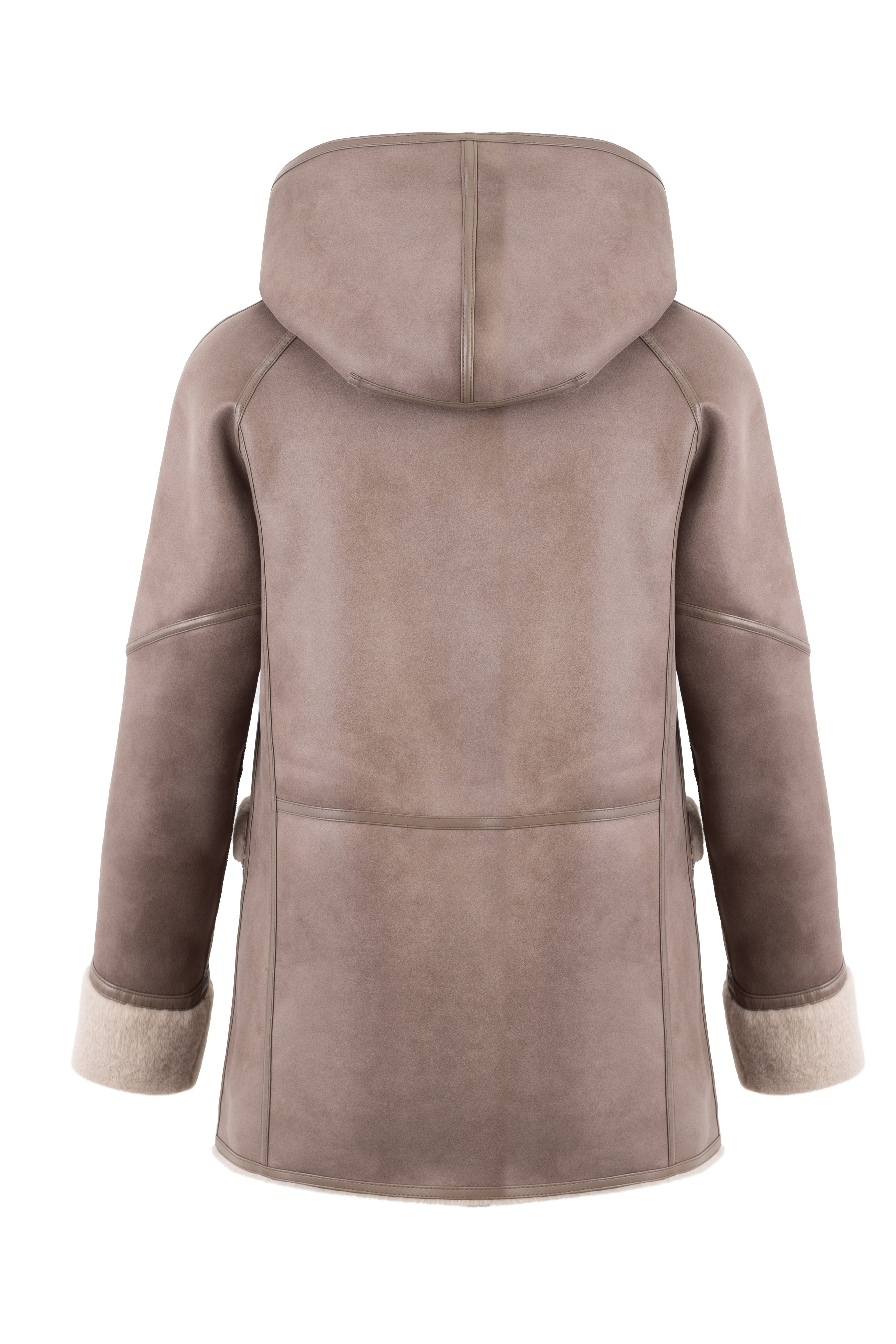 Reversible Hooded Jacket in Taupe