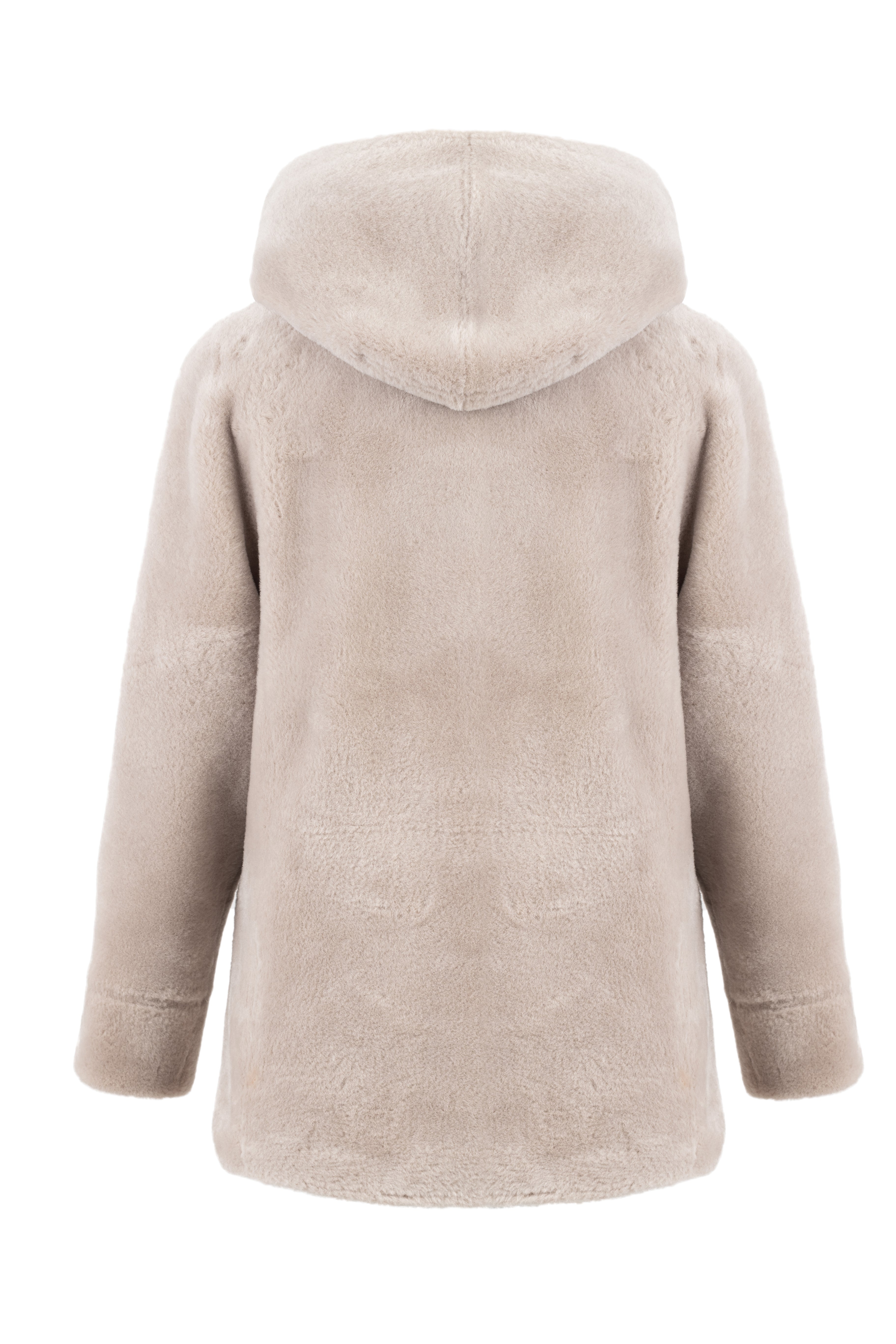 Reversible Hooded Jacket in Taupe