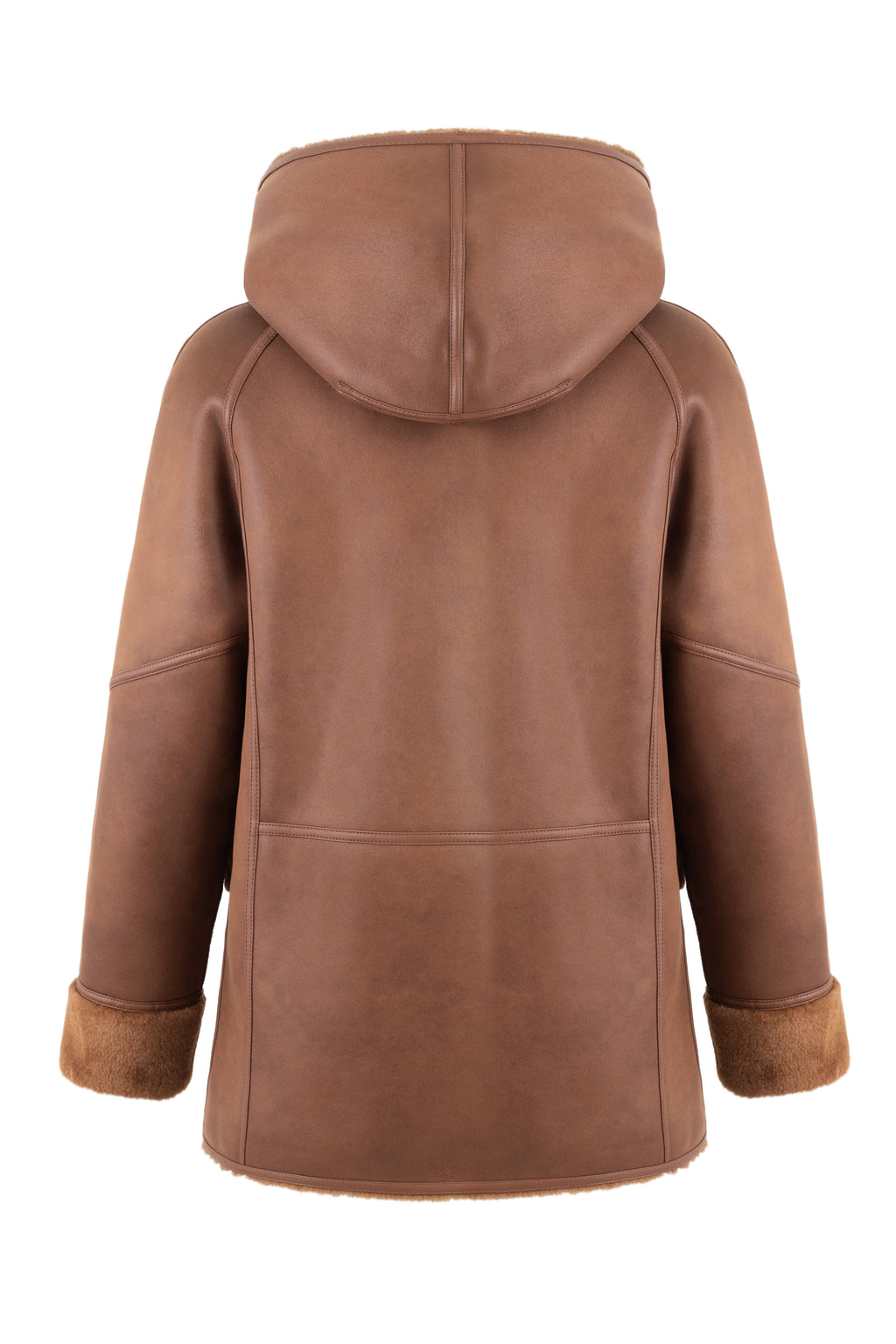 Reversible Hooded Jacket in Toffee