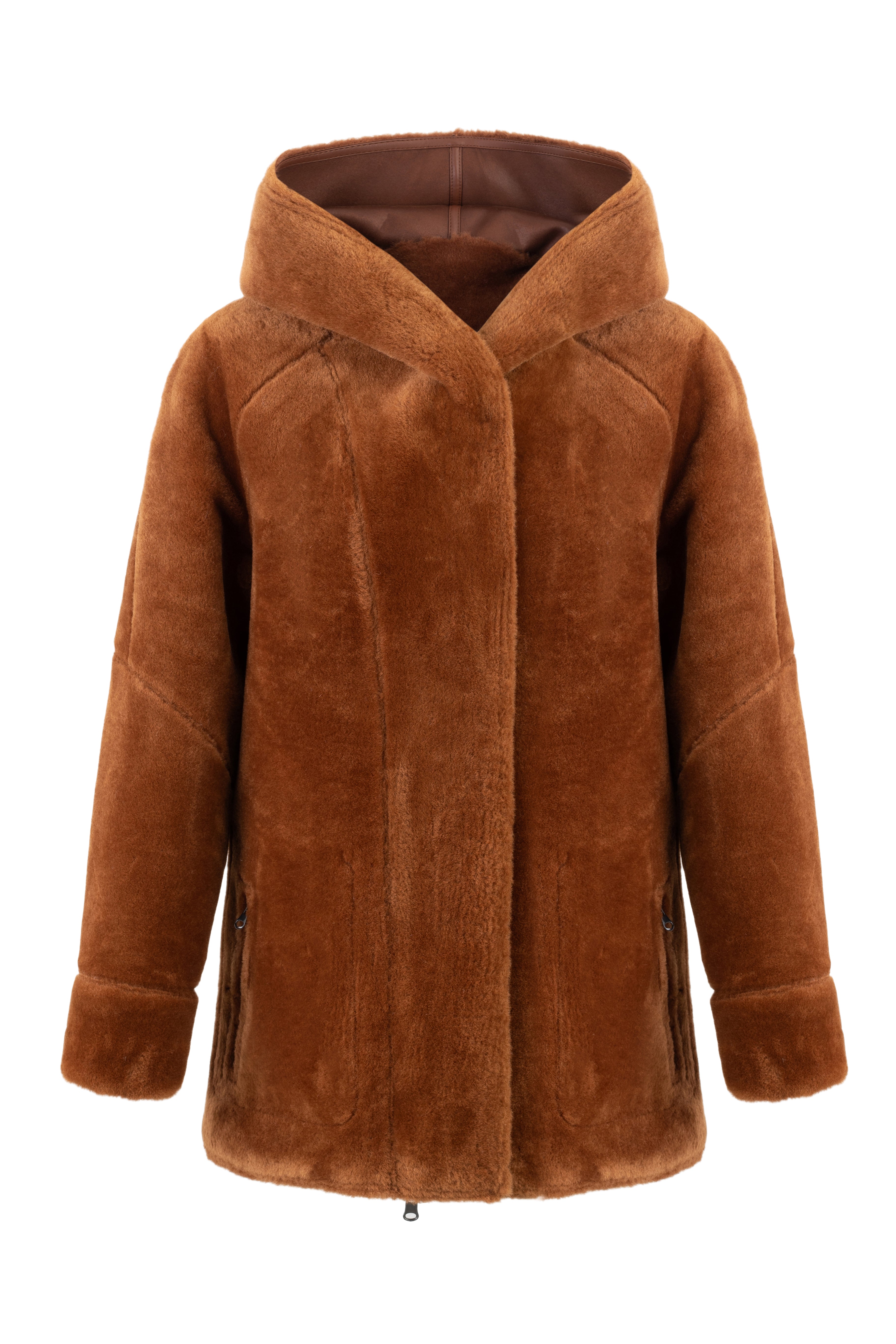Reversible Hooded Jacket in Toffee