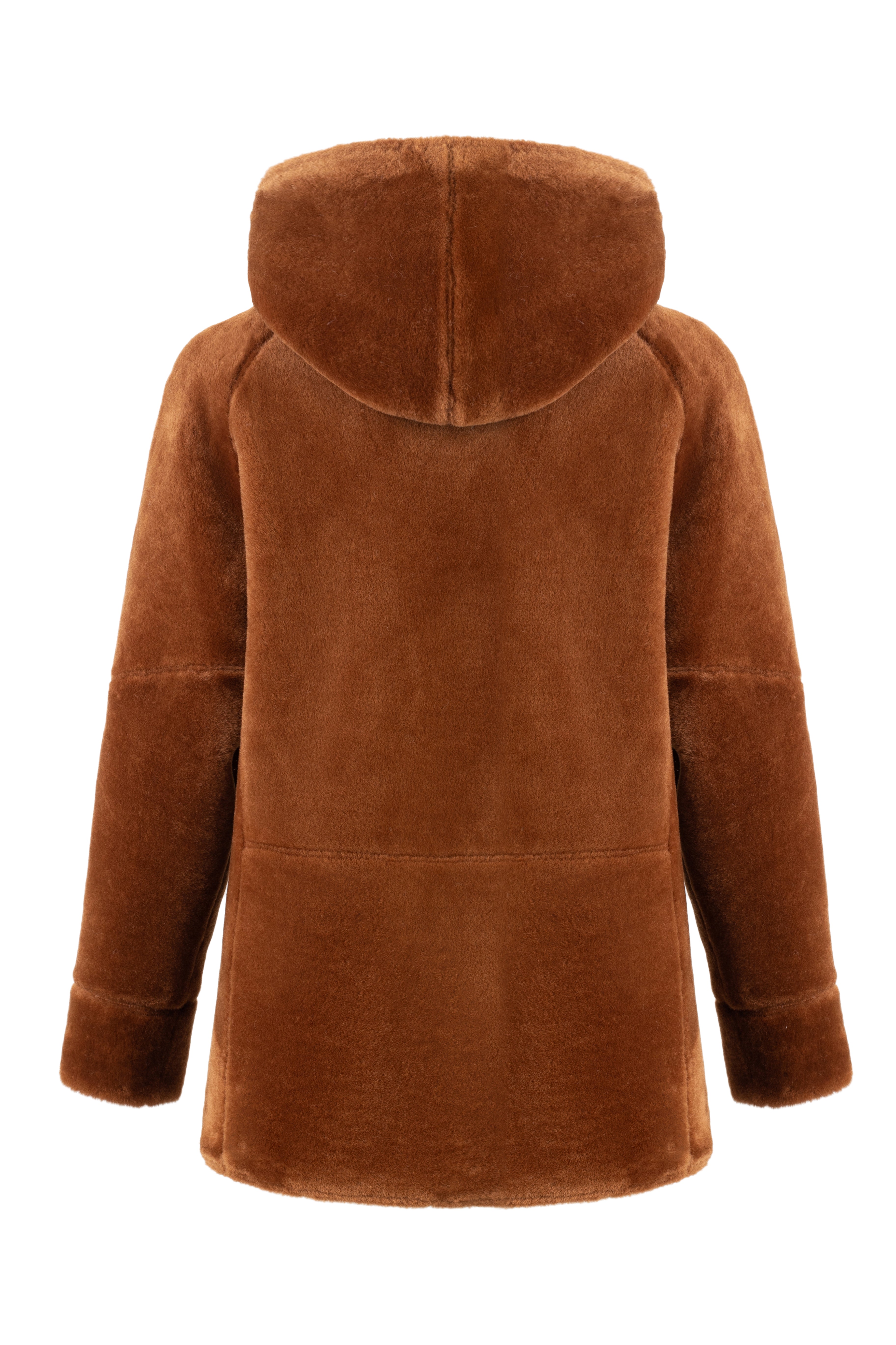 Reversible Hooded Jacket in Toffee