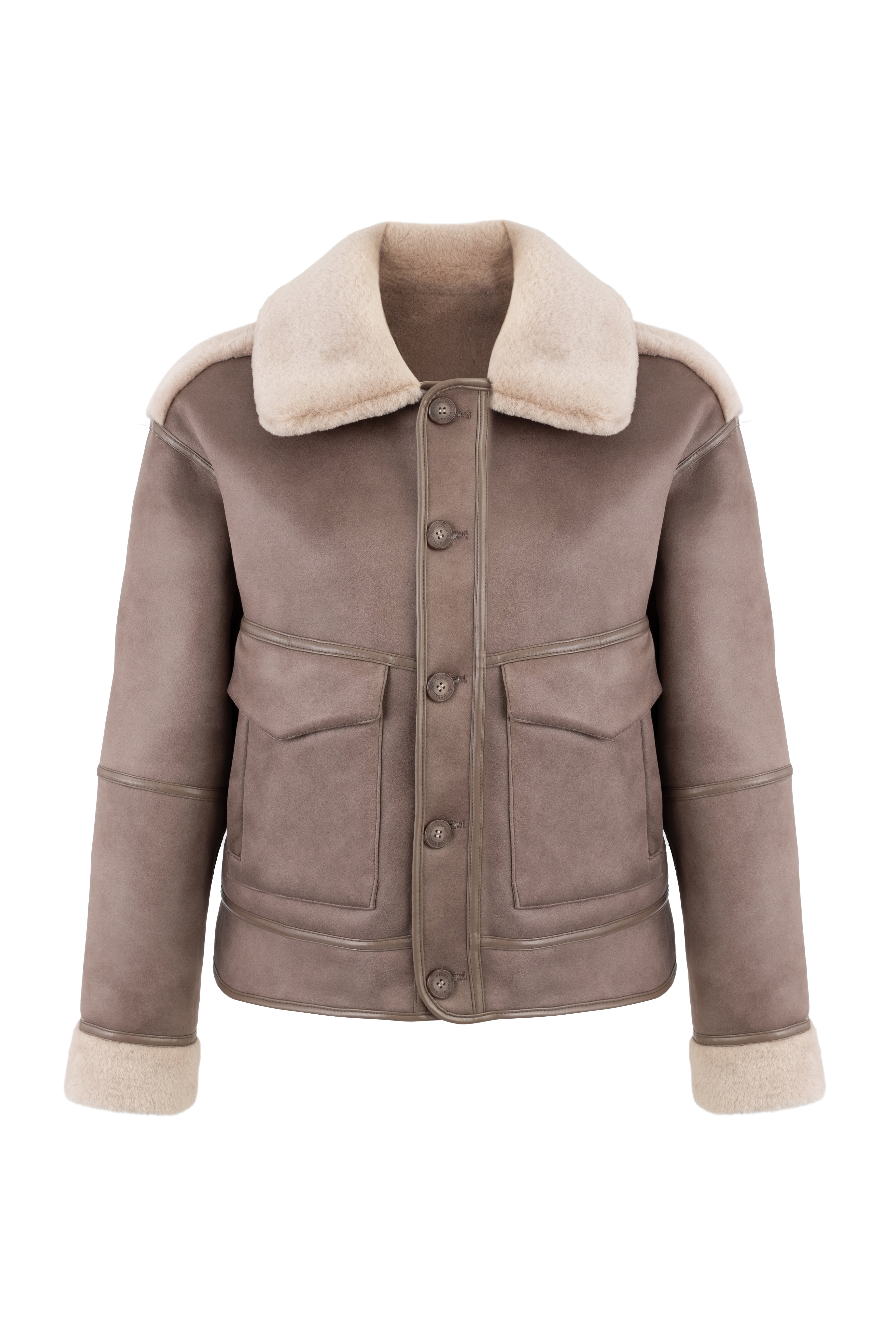 Reversible Jacket in Taupe