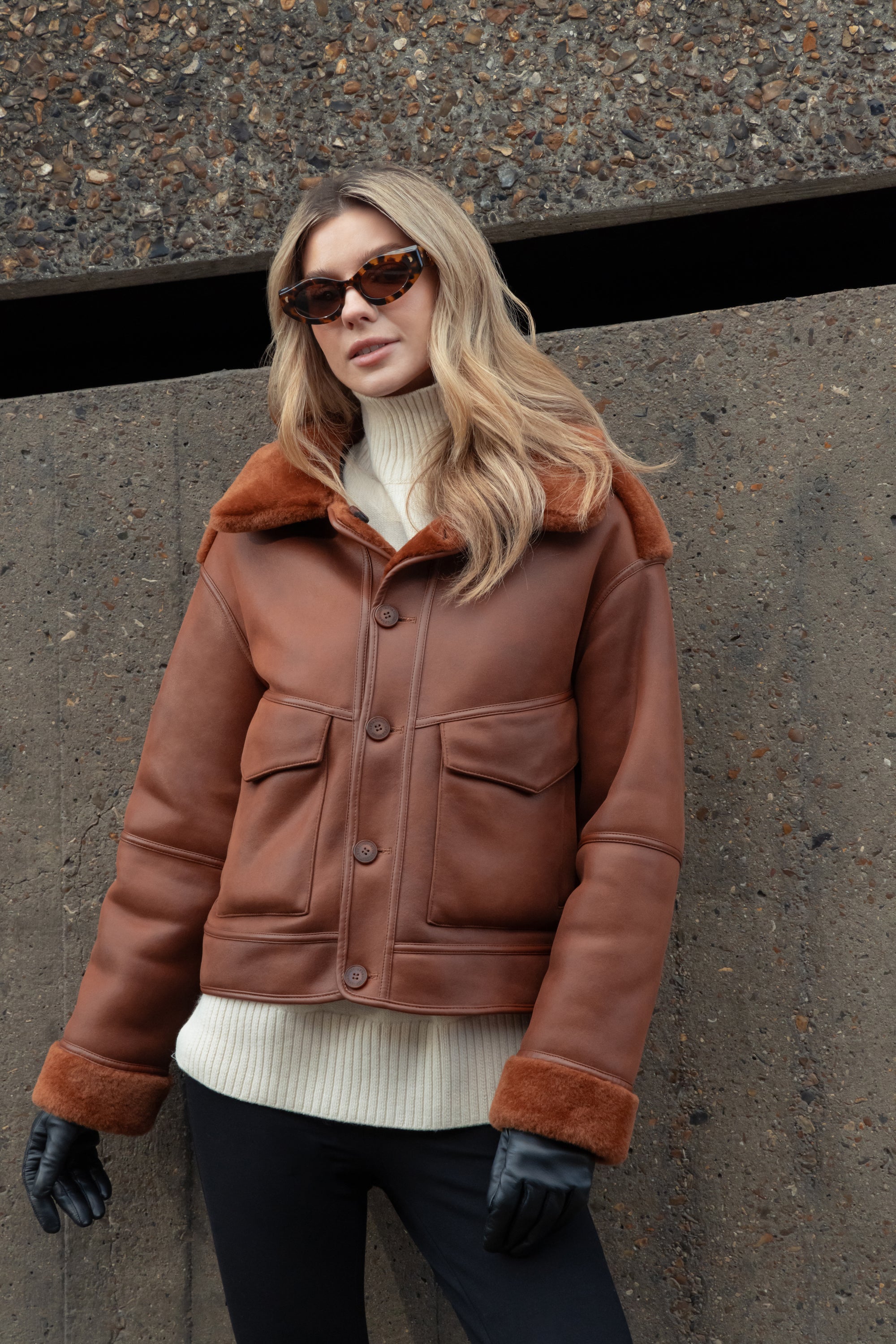 Reversible Jacket in Toffee