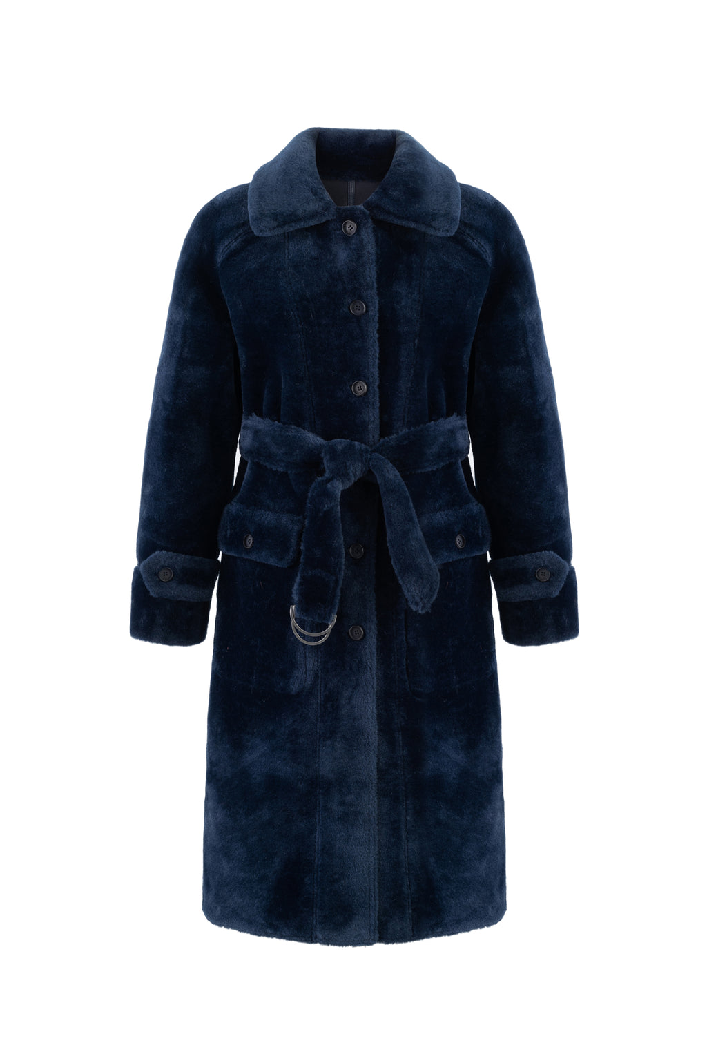 Reversible Raglan Coat in Navy
