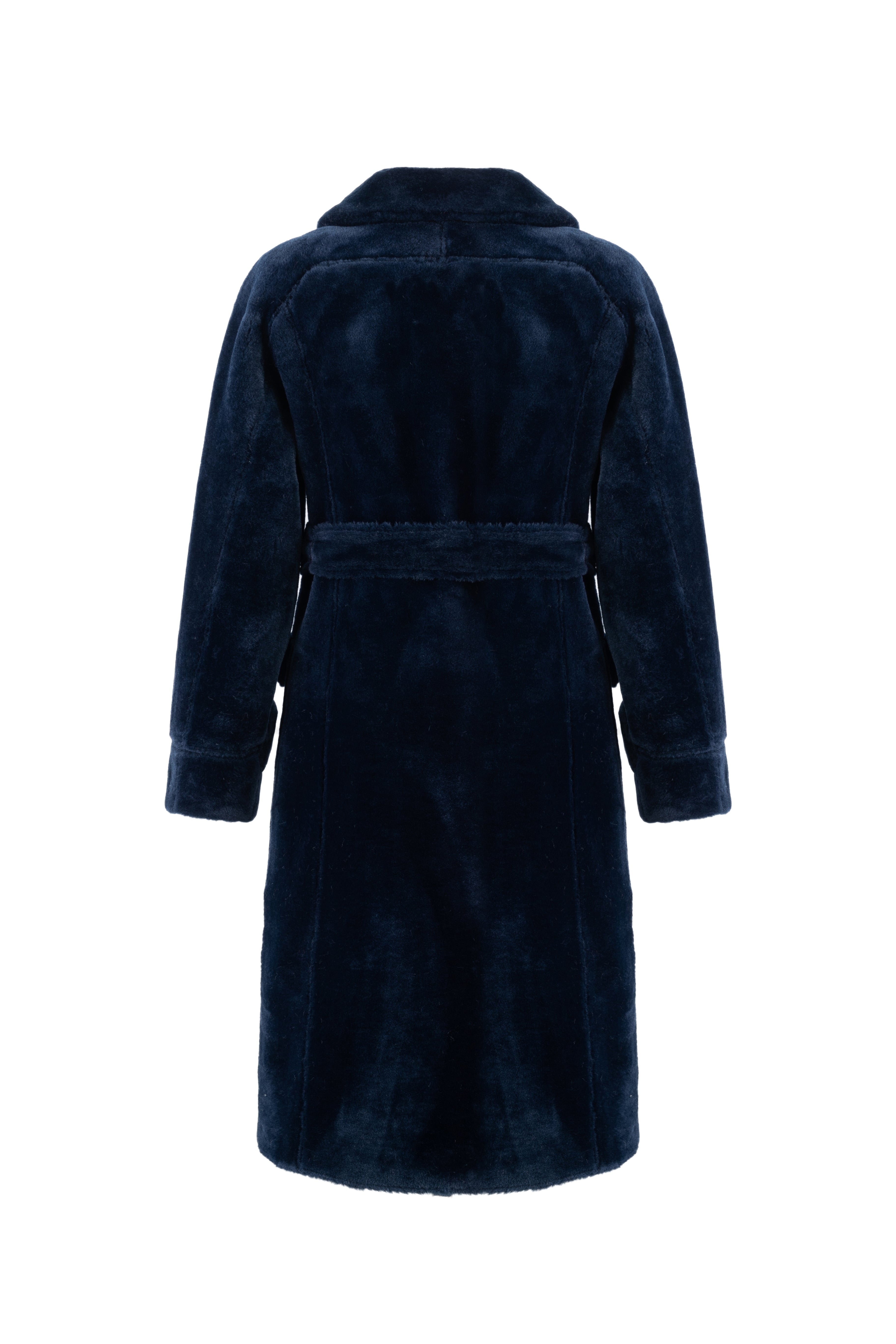Reversible Raglan Coat in Navy