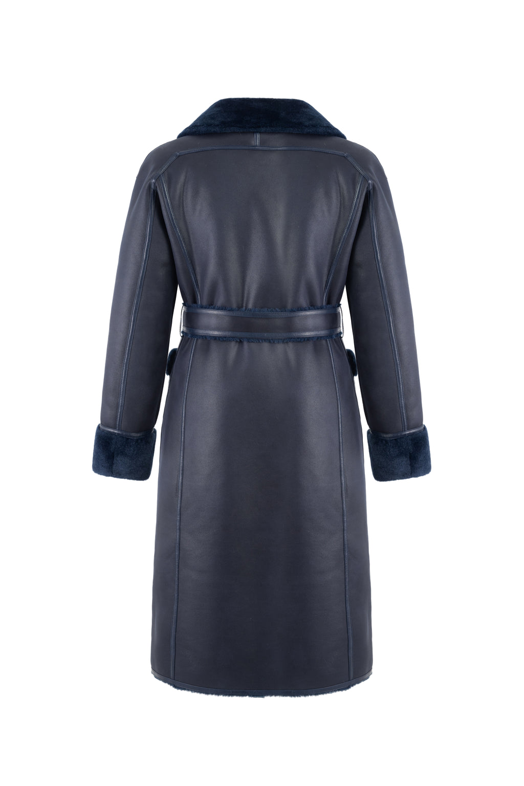 Reversible Raglan Coat in Navy