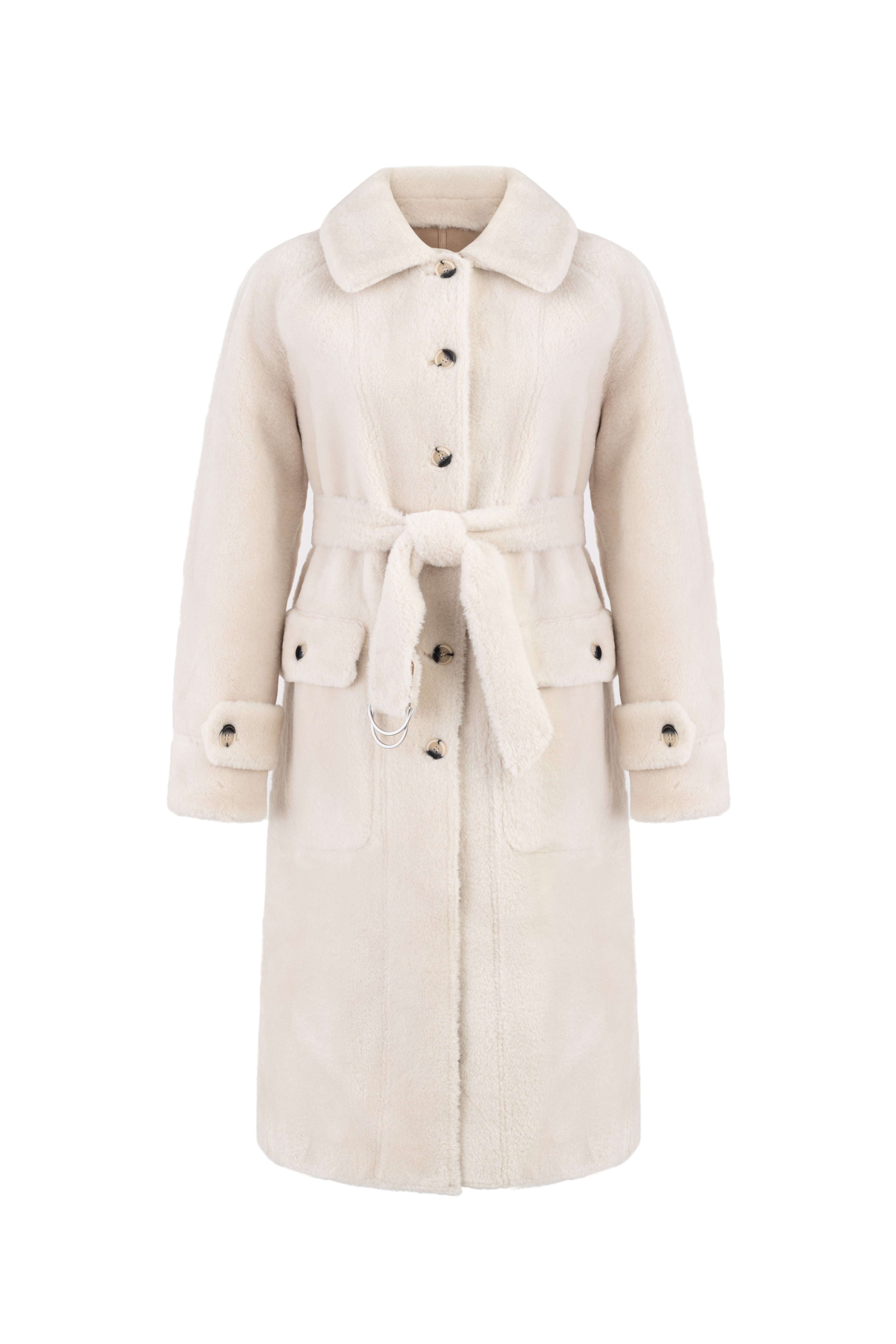 Reversible Raglan Coat in Rice