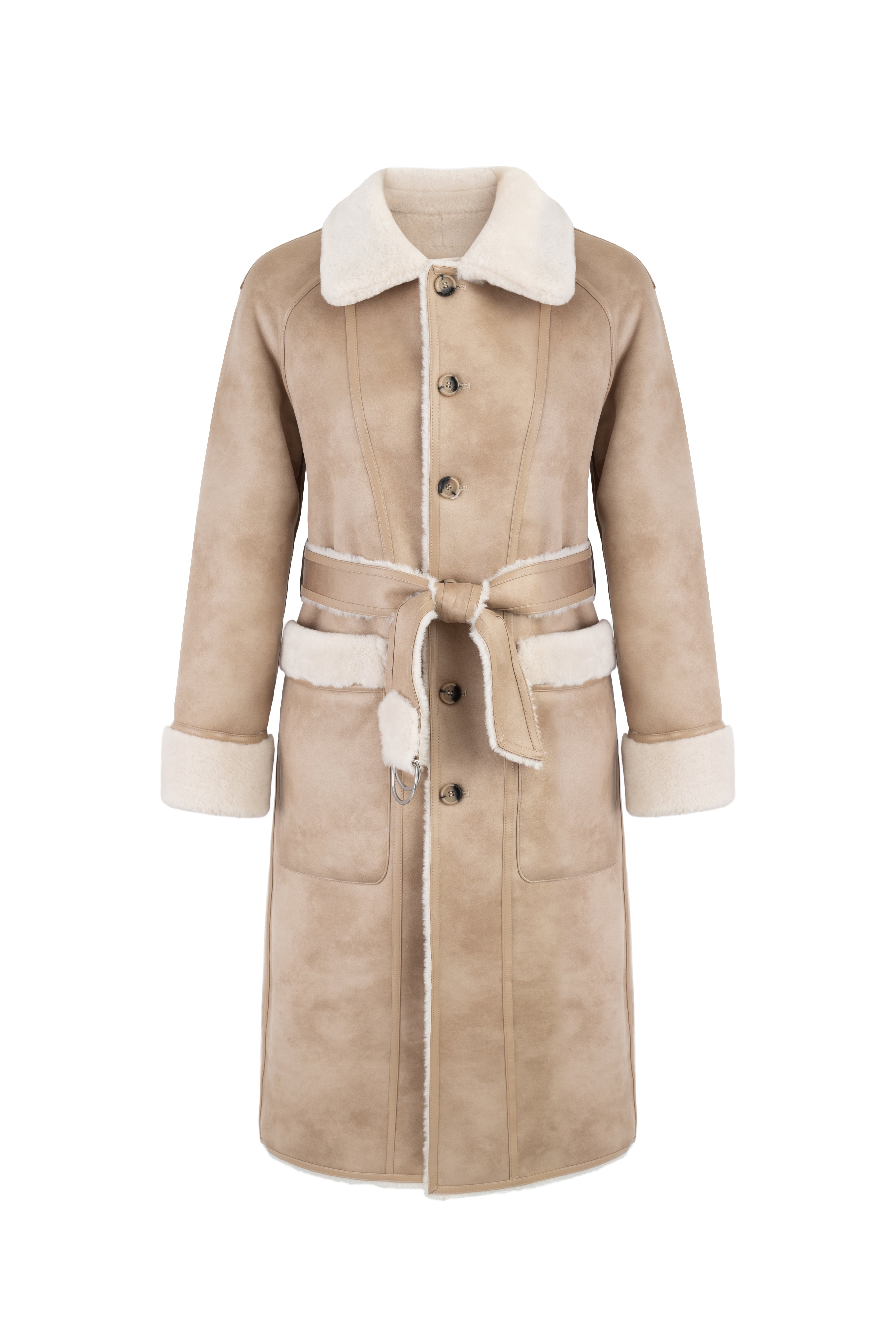 Reversible Raglan Coat in Rice