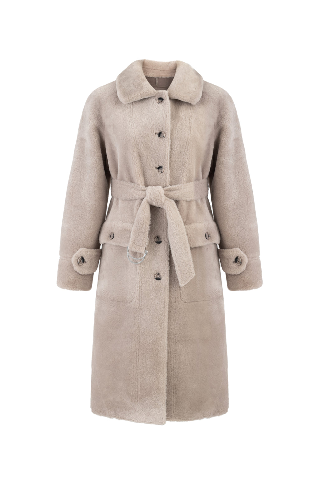 Reversible Raglan Coat in Taupe