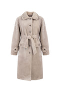 Reversible Raglan Coat in Taupe
