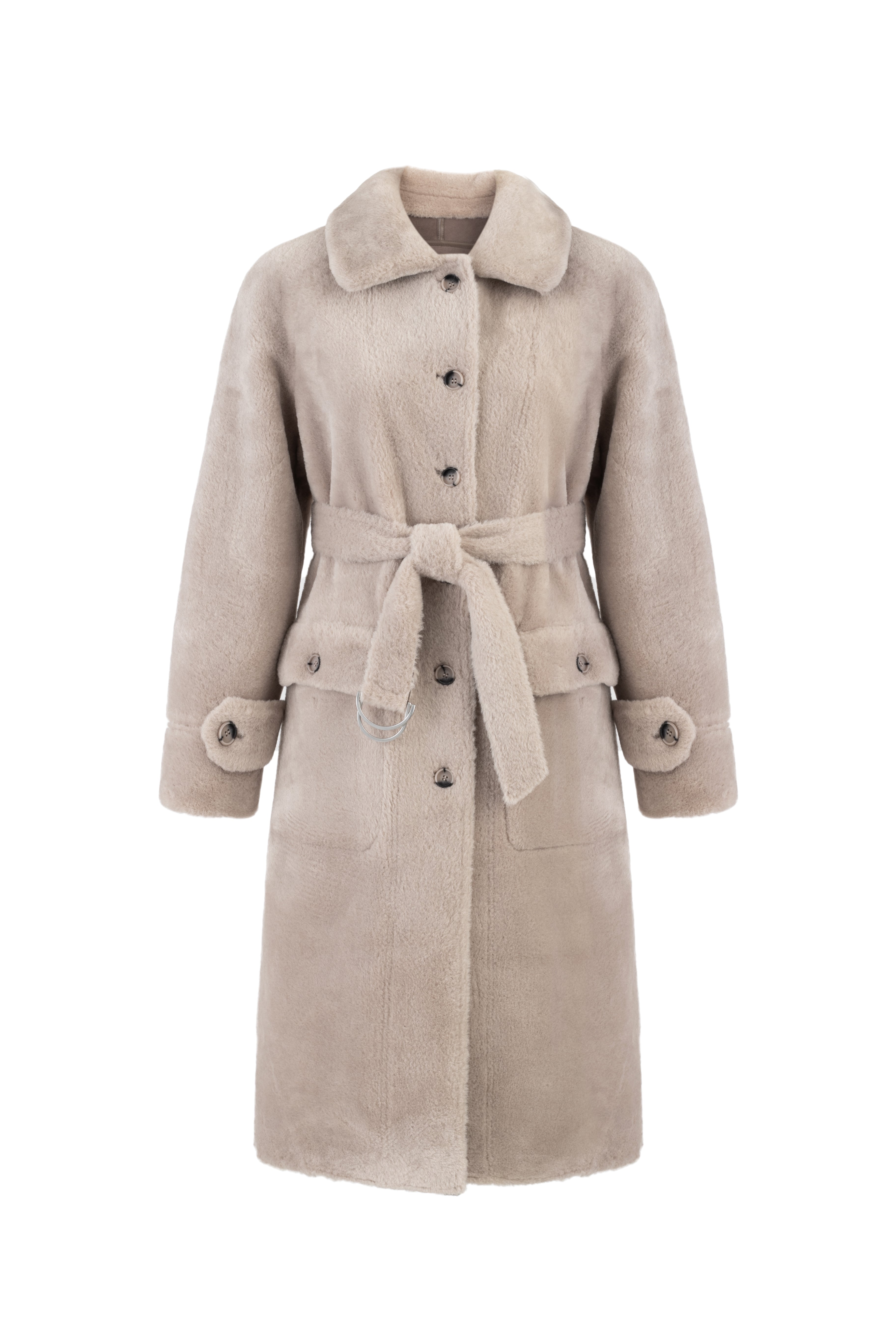 Reversible Raglan Coat in Taupe