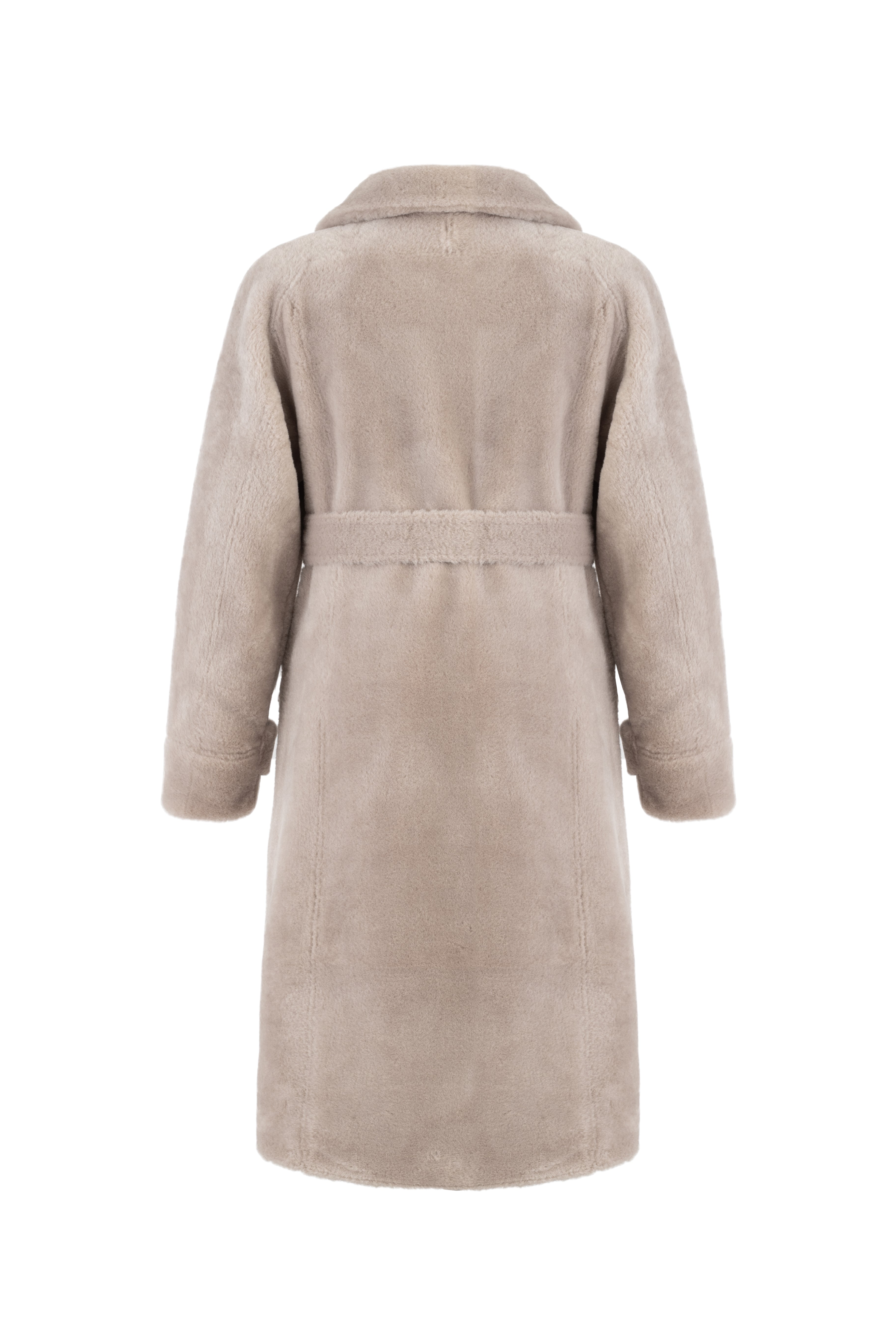 Reversible Raglan Coat in Taupe
