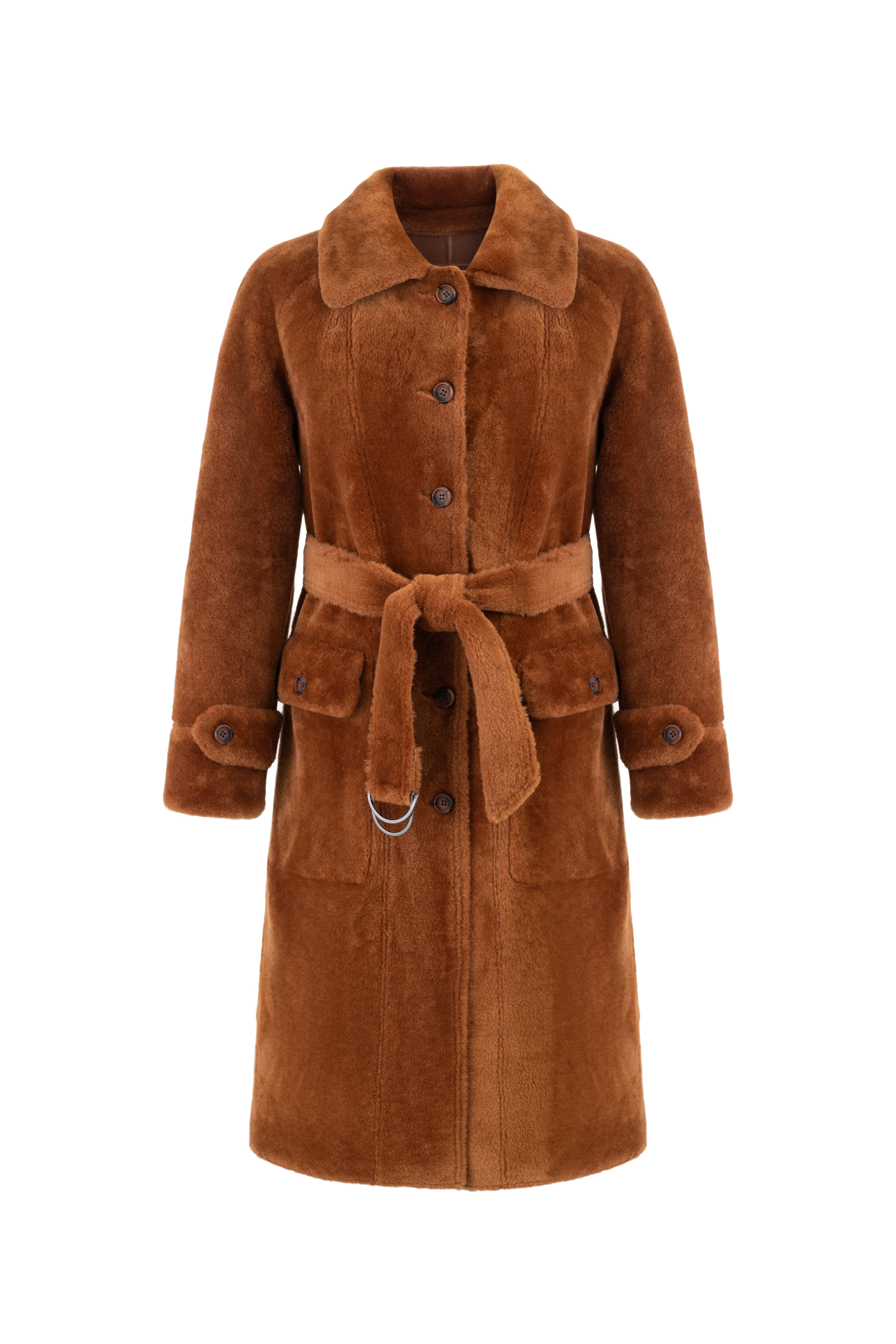 Reversible Raglan Coat in Toffee