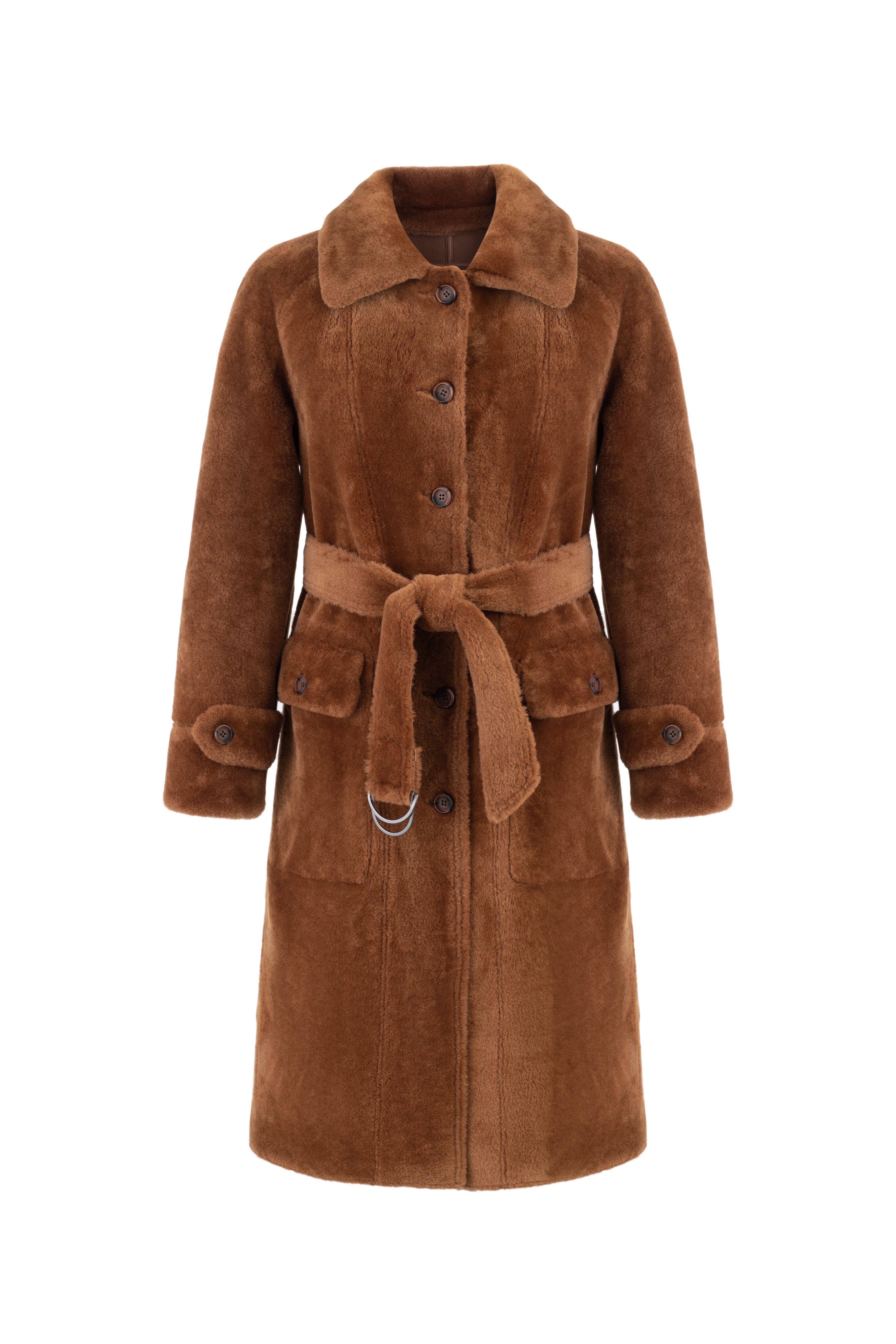 Reversible Raglan Coat in Toffee
