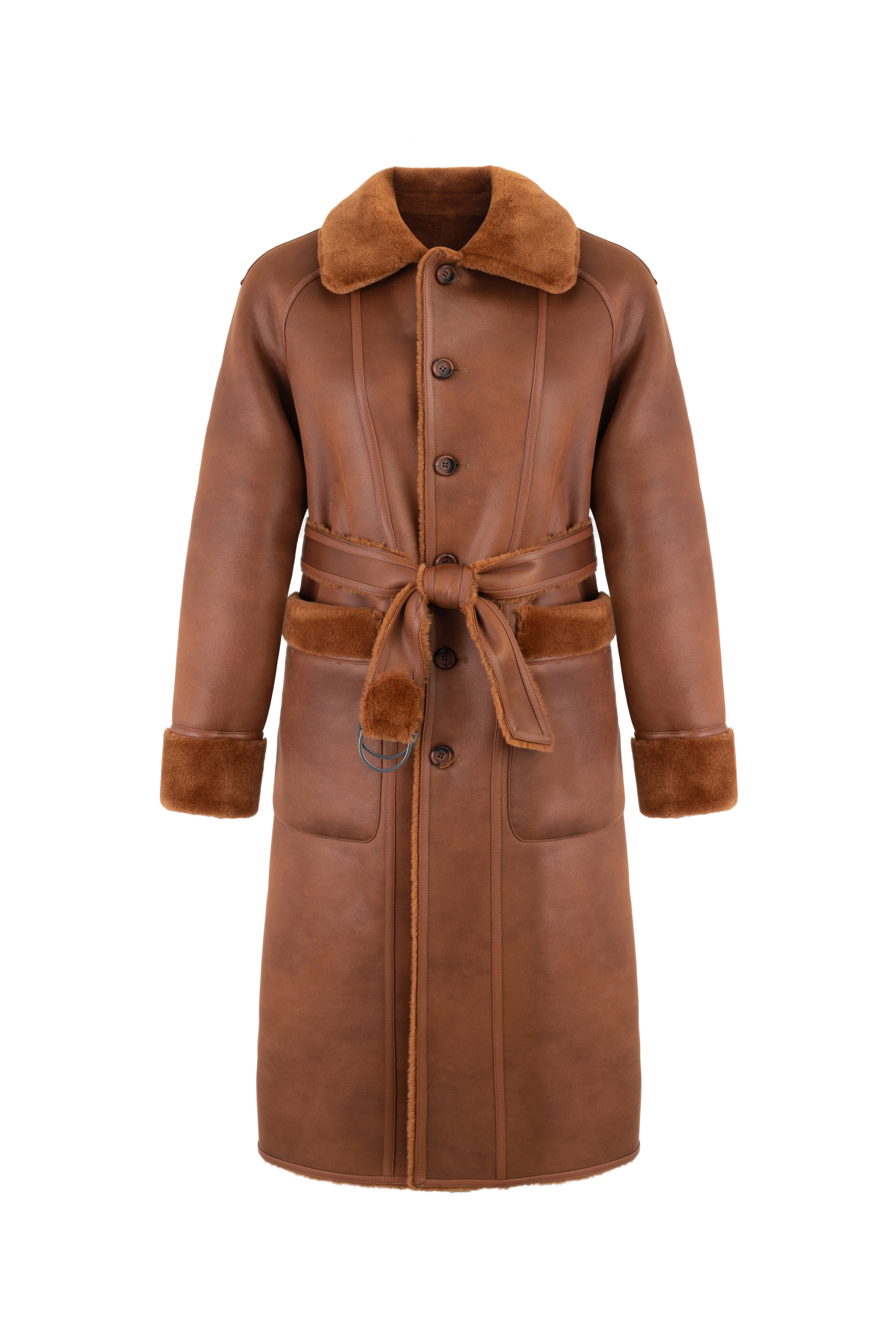 Reversible Raglan Coat in Toffee