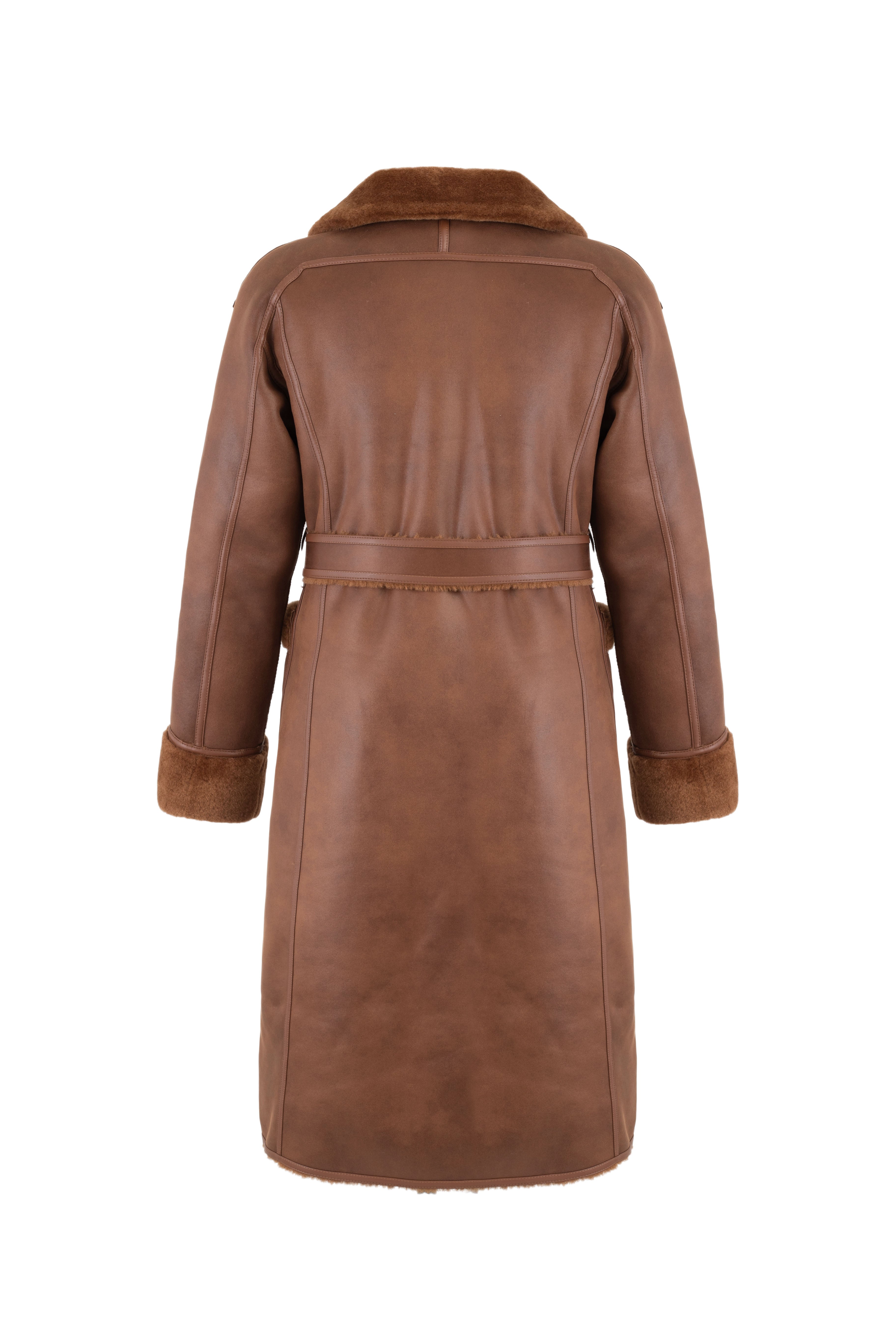 Reversible Raglan Coat in Toffee