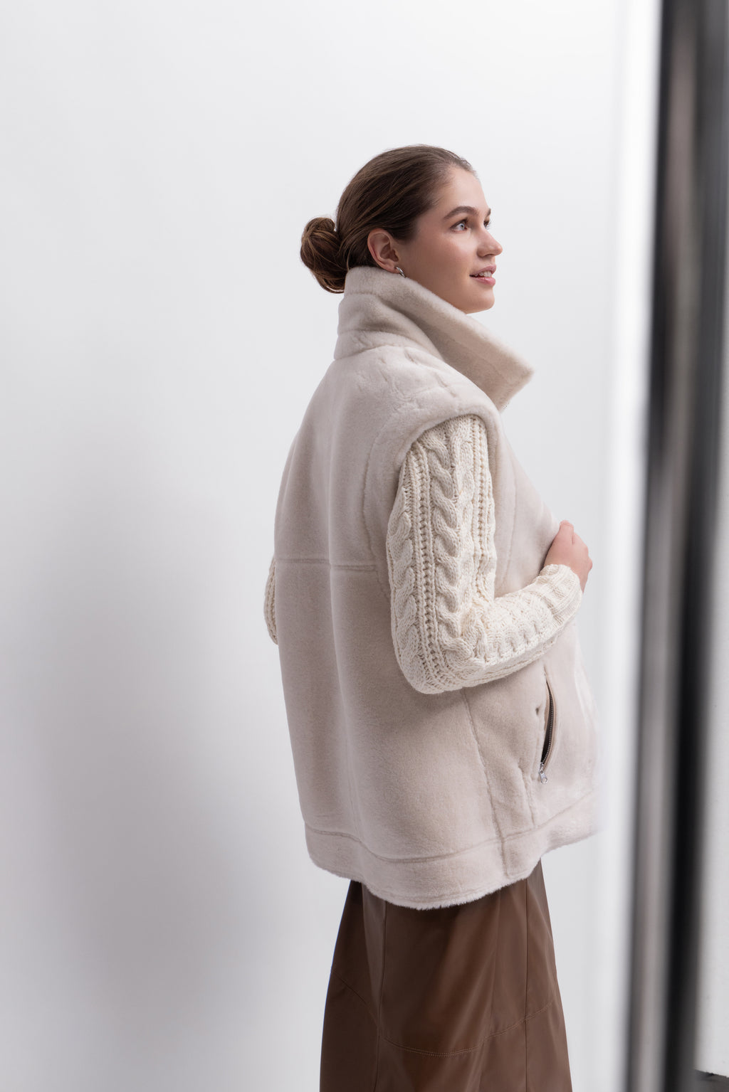 Reversible Gilet in Rice