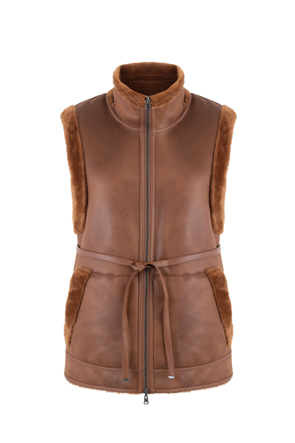 Reversible Gilet in Toffee