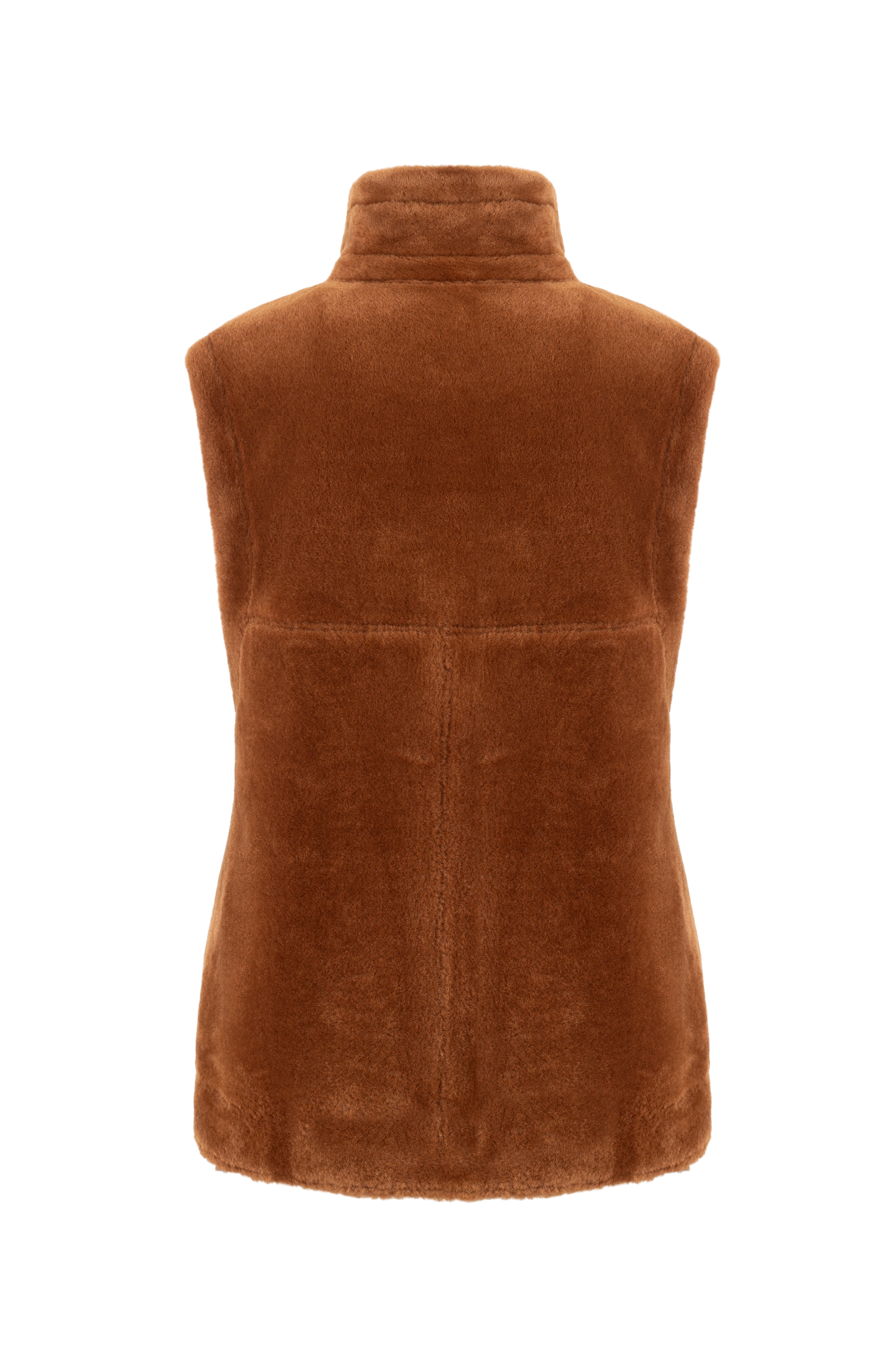 Reversible Gilet in Toffee
