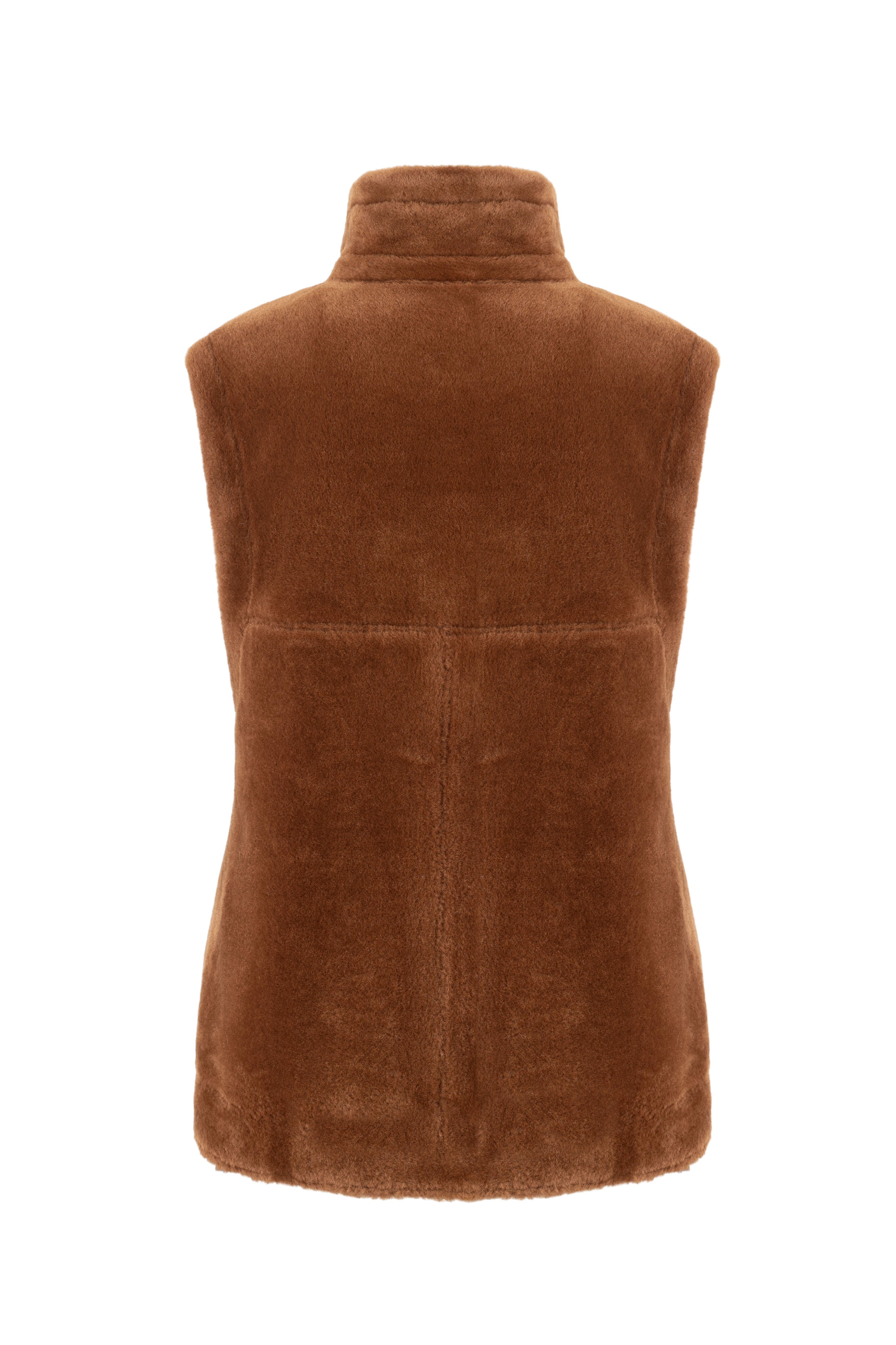 Reversible Gilet in Toffee