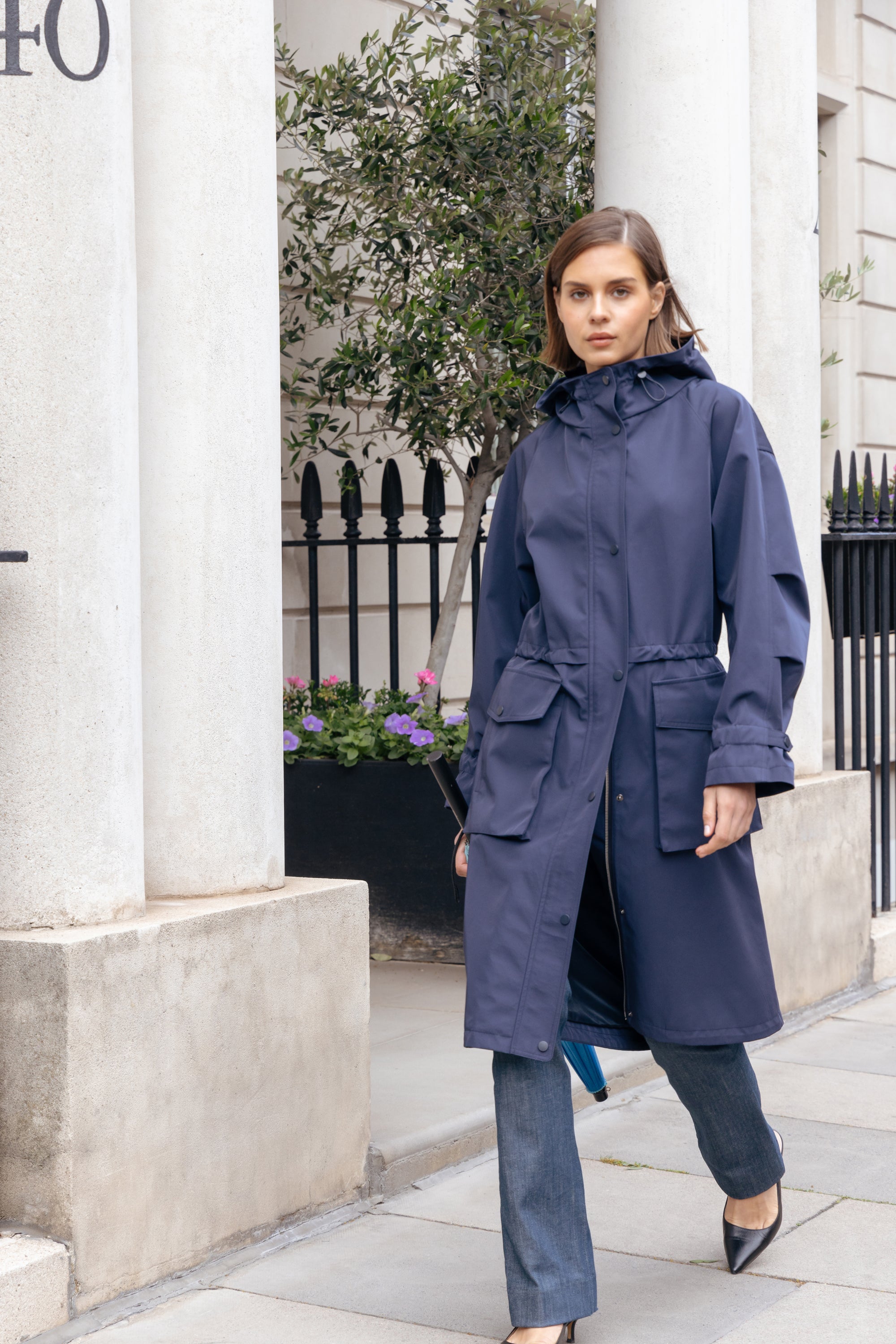 FIDES × CLUBHAUS Logo Parka-NAVY L Long Parka in Navy – Urbancode London
