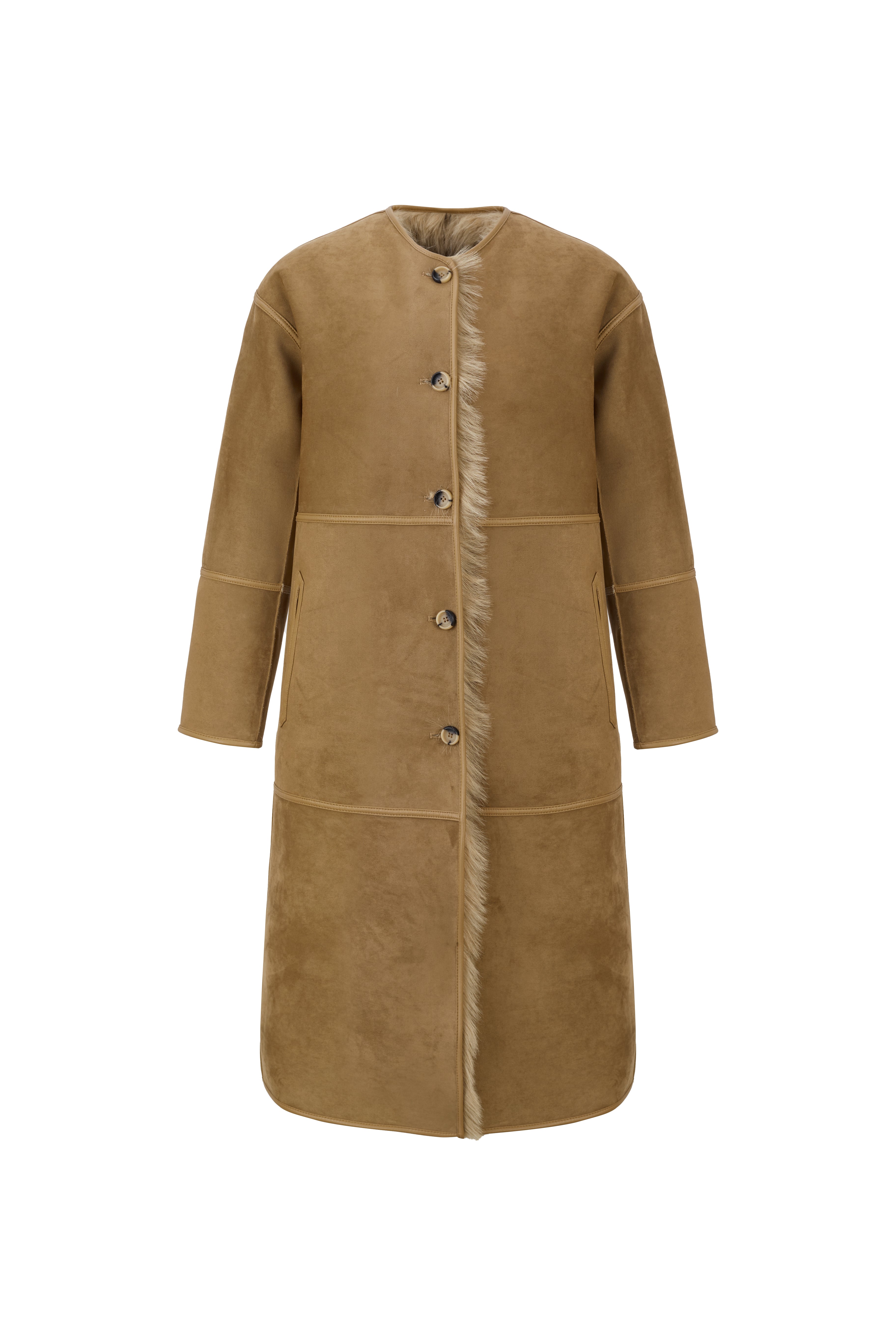 Reversible Faux Toscana Coat in Caramel – Urbancode London