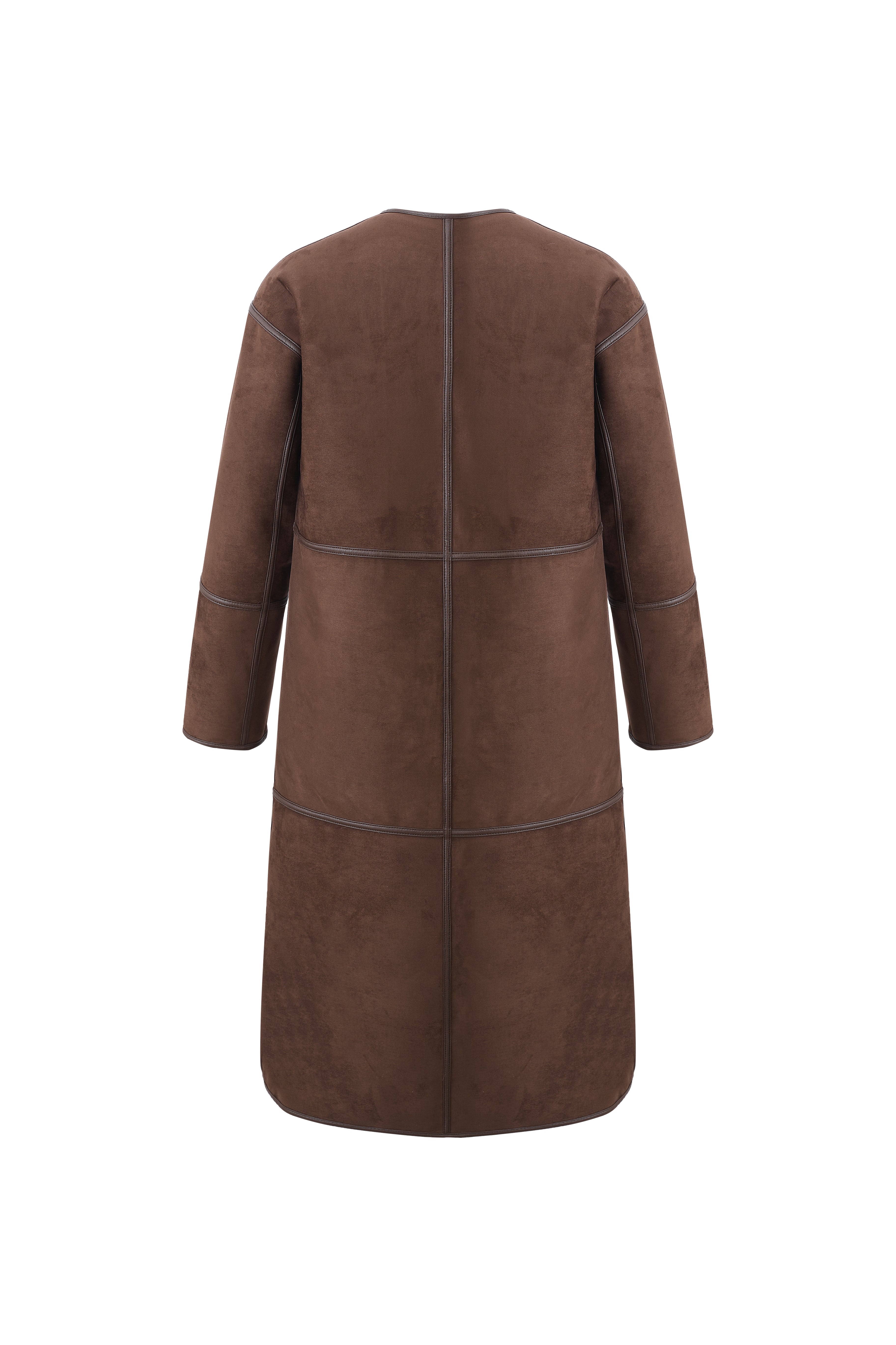 Reversible Faux Toscana Coat in Choc