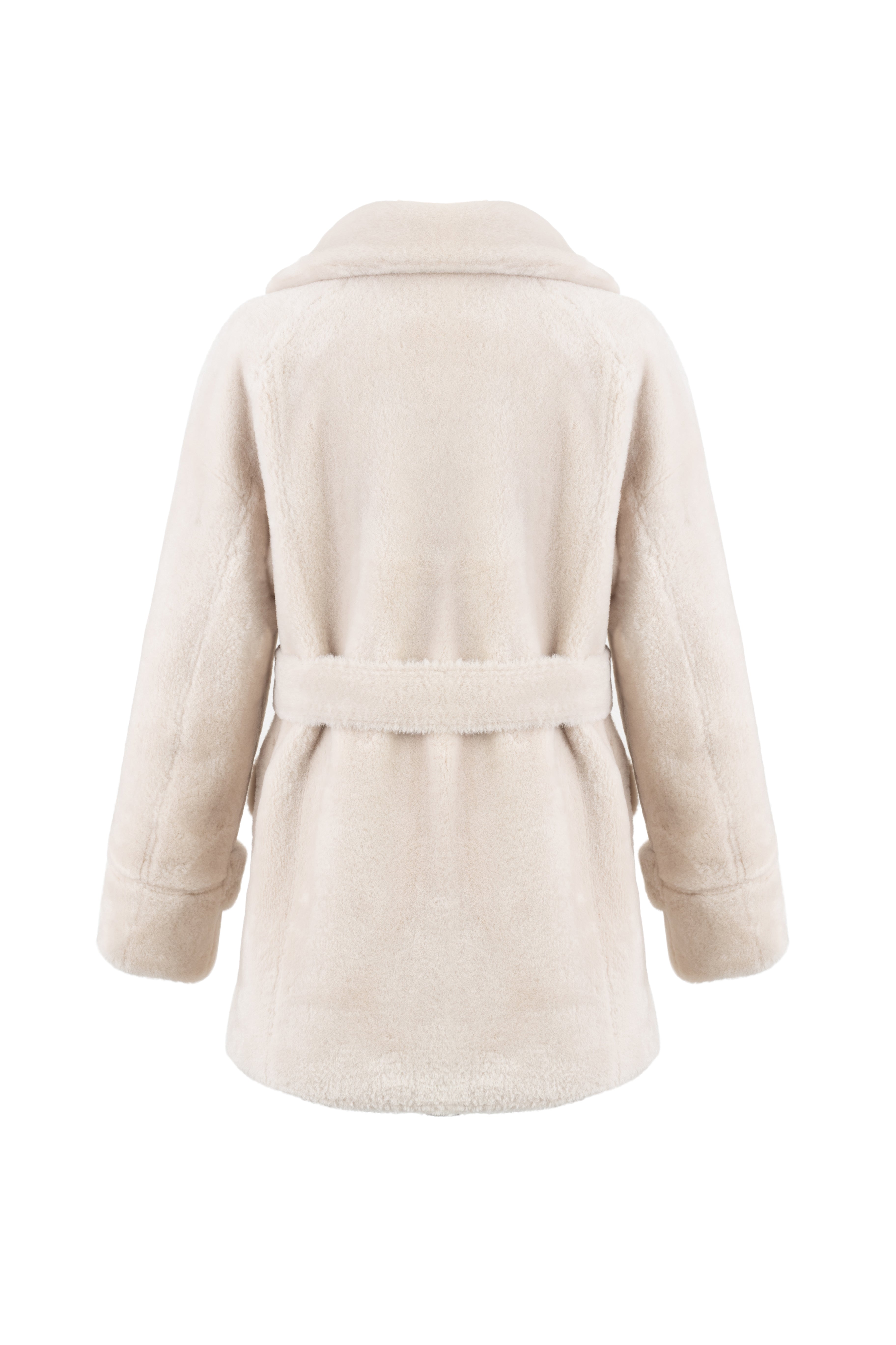 Reversible Belted Coat in Rice