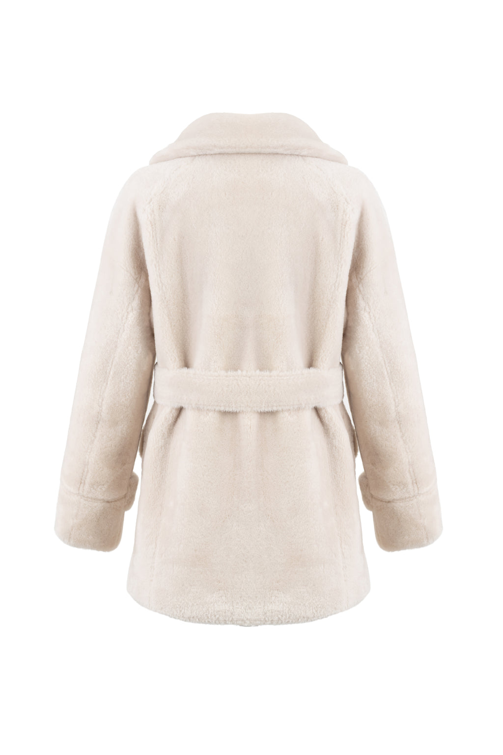 Reversible Belted Coat in Rice