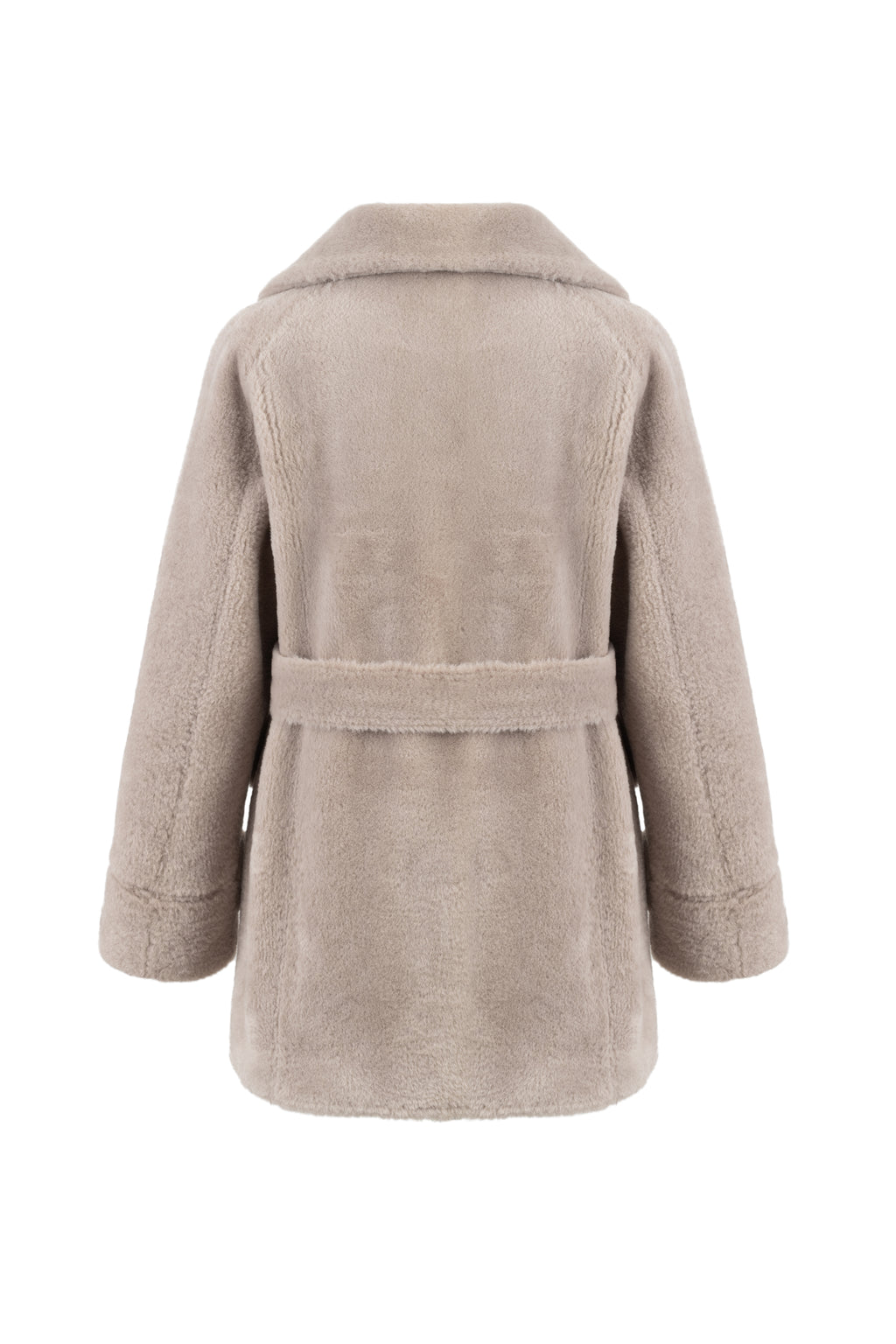 Reversible Belted Coat in Taupe