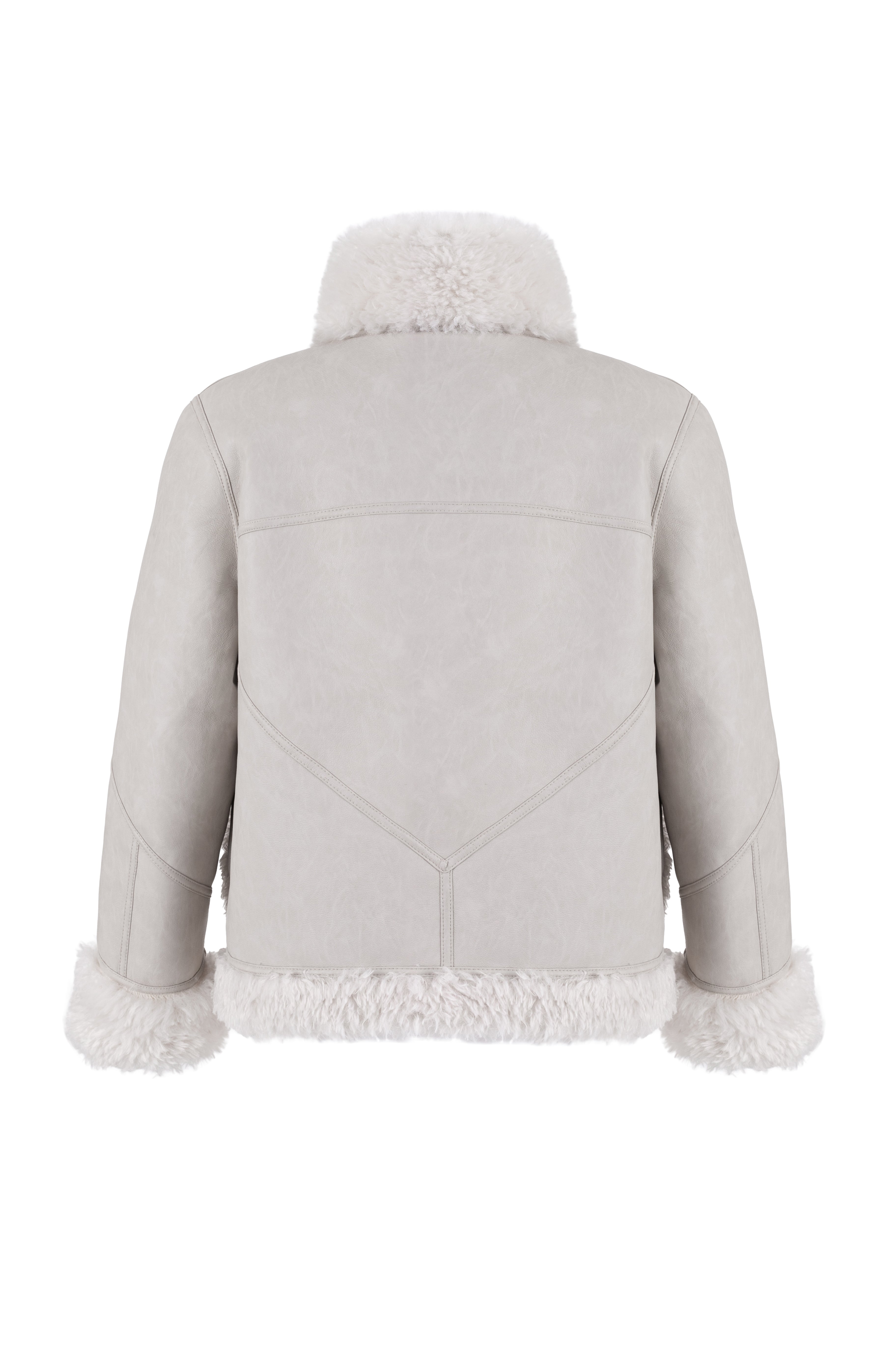 Reversible Aviator Jacket in Chalky