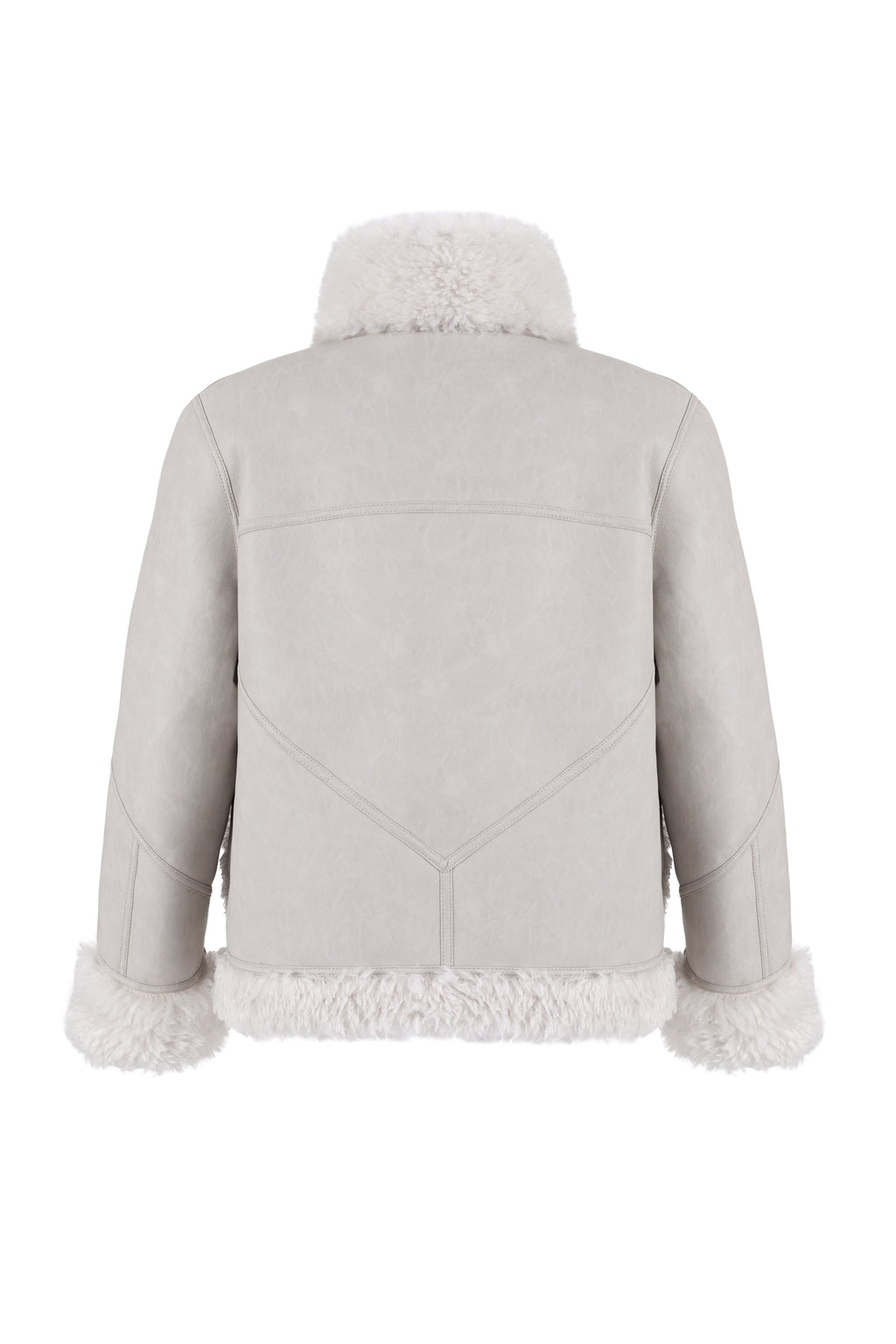 Reversible Aviator Jacket in Chalky